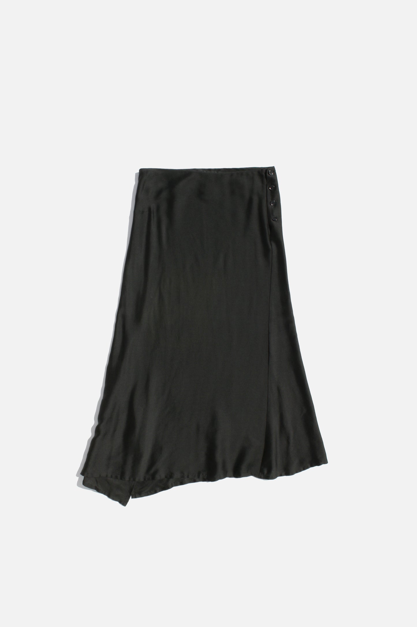 Yohji Yamamoto +NOIR TENCEL SILK SKIRT BLACK