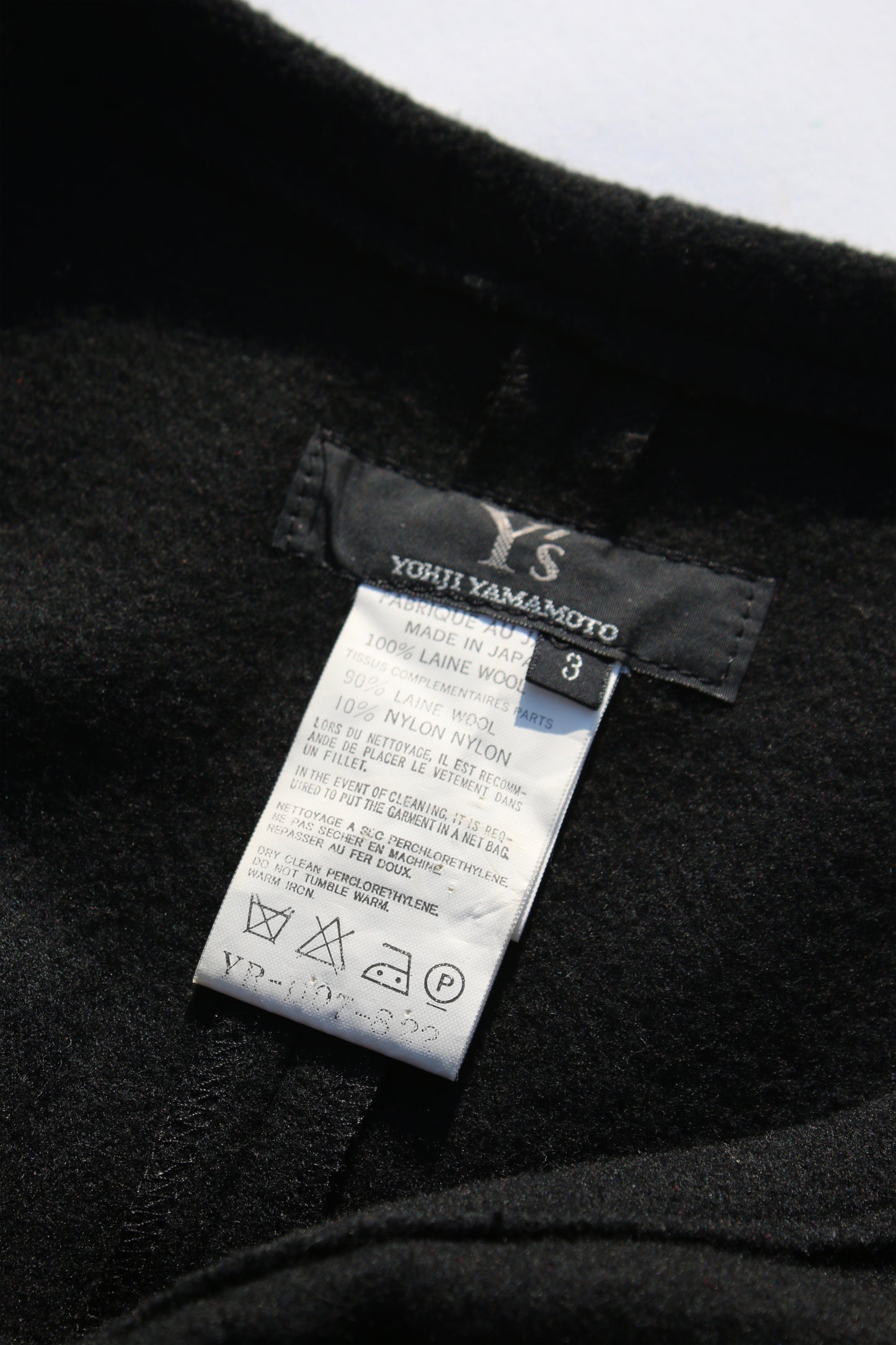 Y's NO SLEEVES WOOL DRESS BLACK