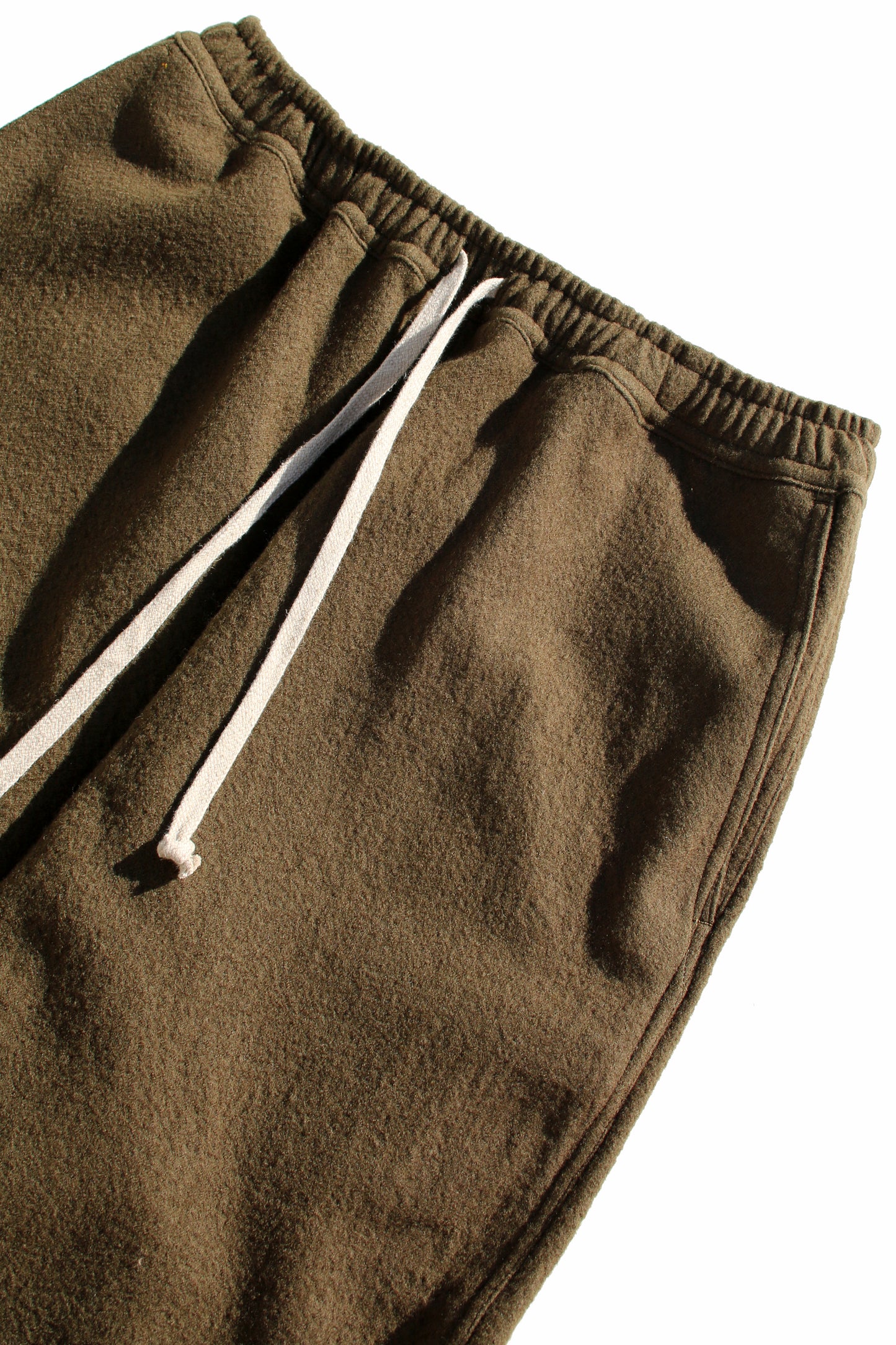 O PROJECT TEDDY WOOL TWILL JOGGING TROUSERS - ARMY GREEN