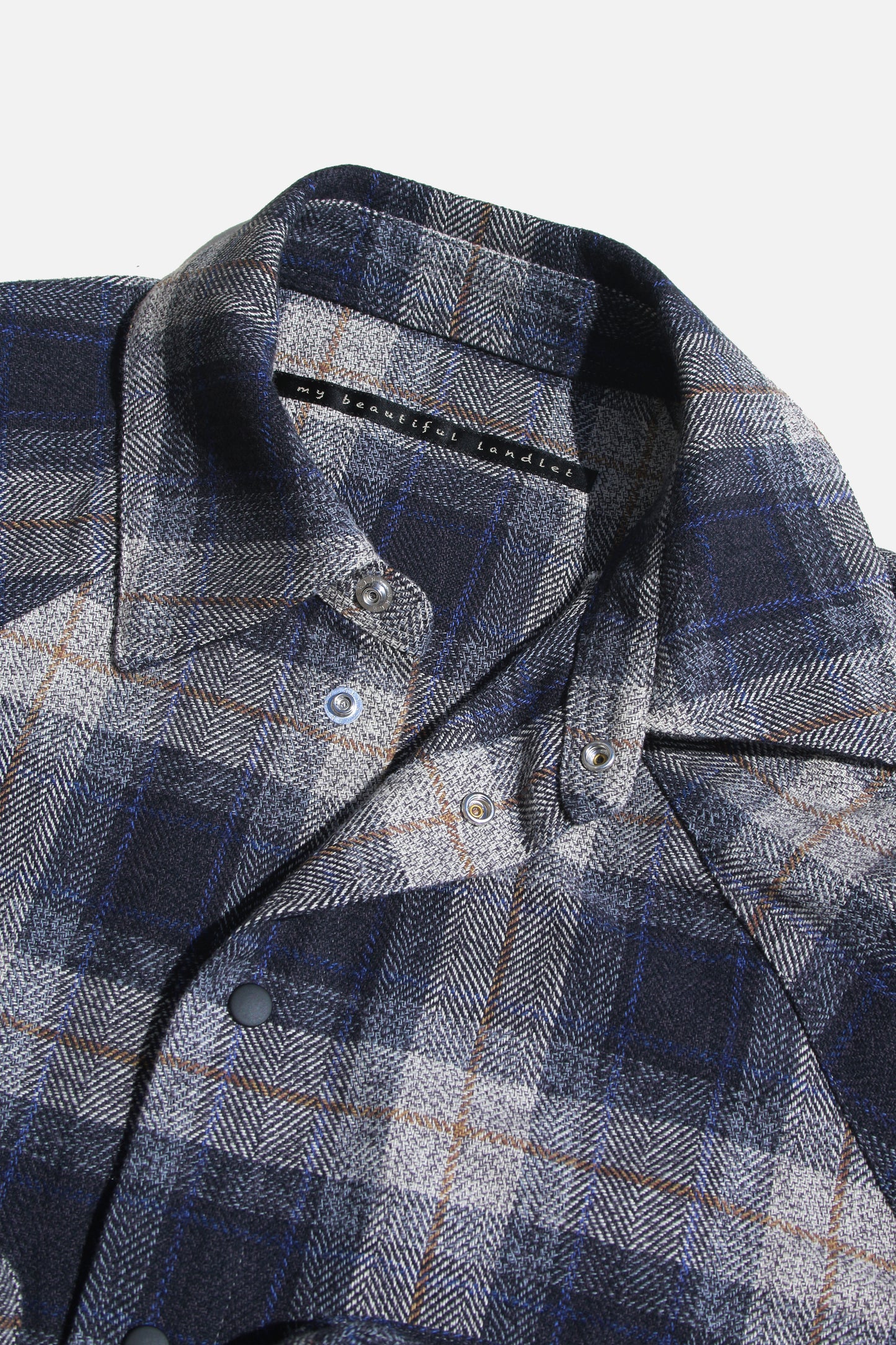 MY BEAUTIFUL LANDLET COTTON TWEED BIG POCKET SHIRT - GREY