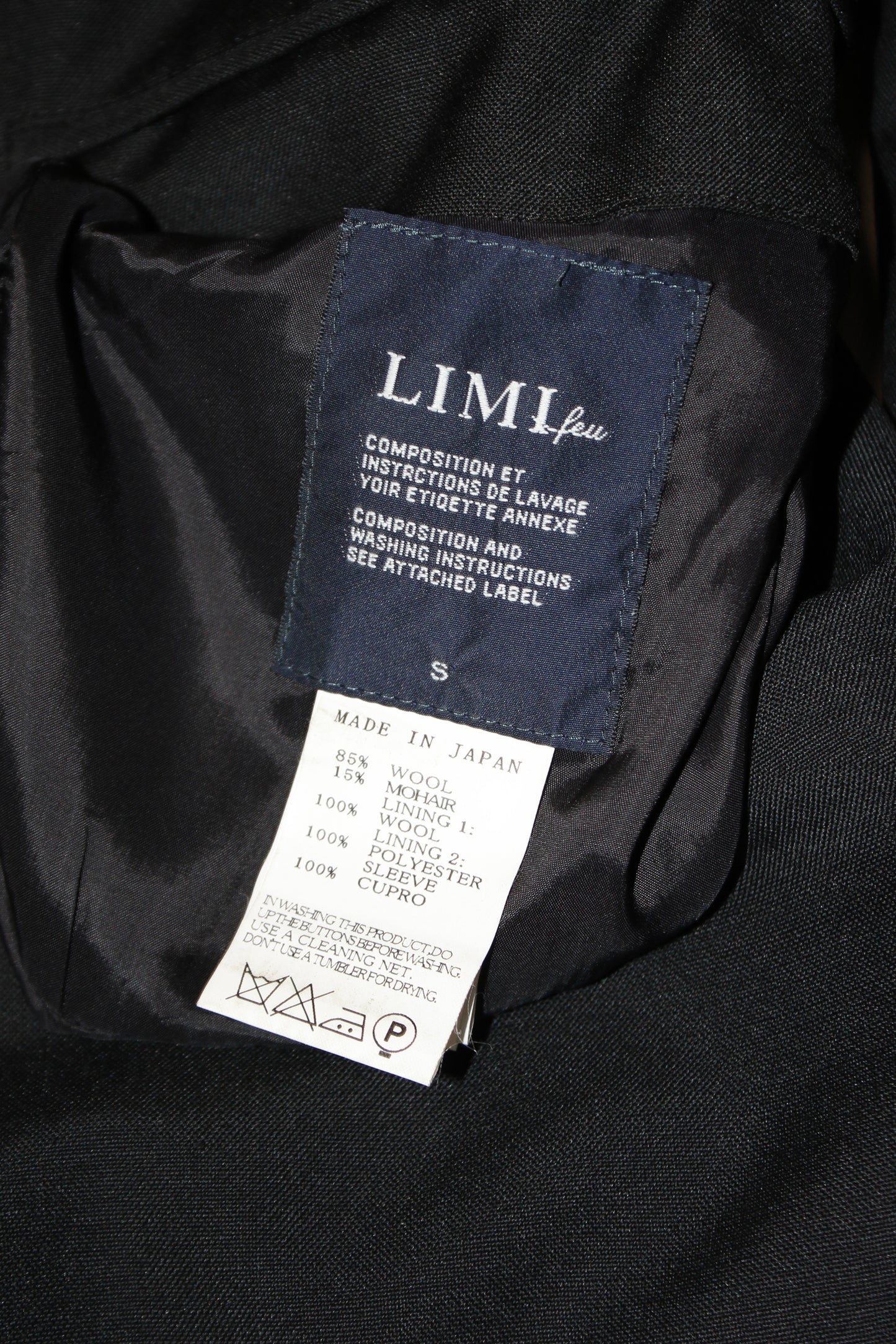 LIMI feu SUIT JACKET BLACK