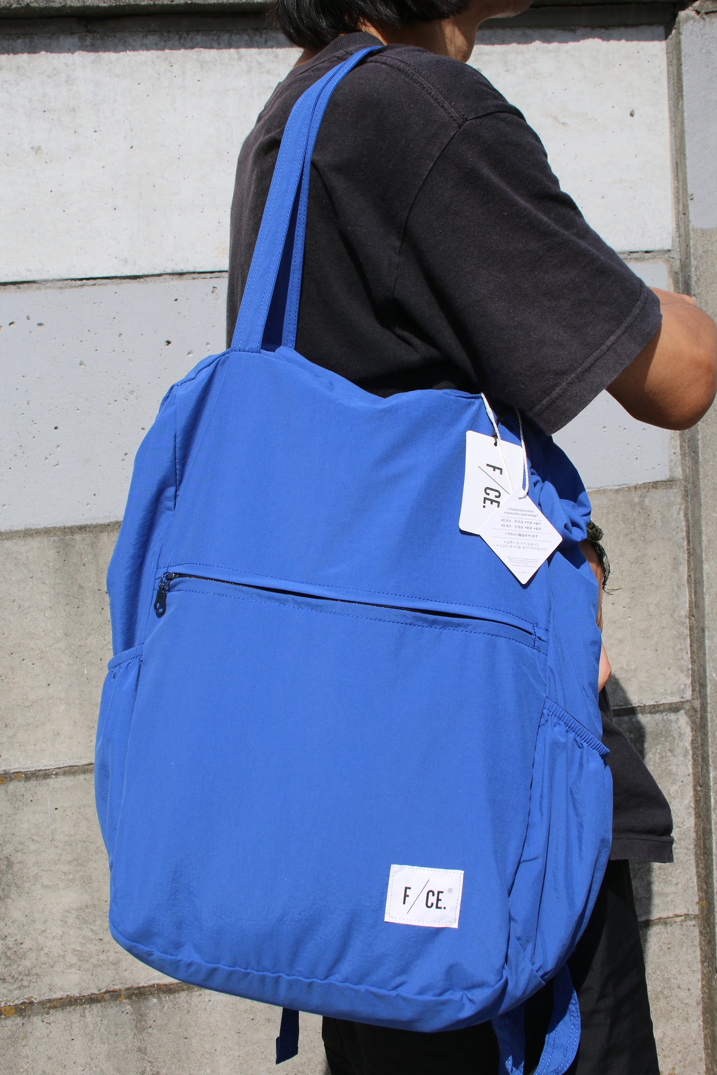 USED PACKABLE TOTE BLUE