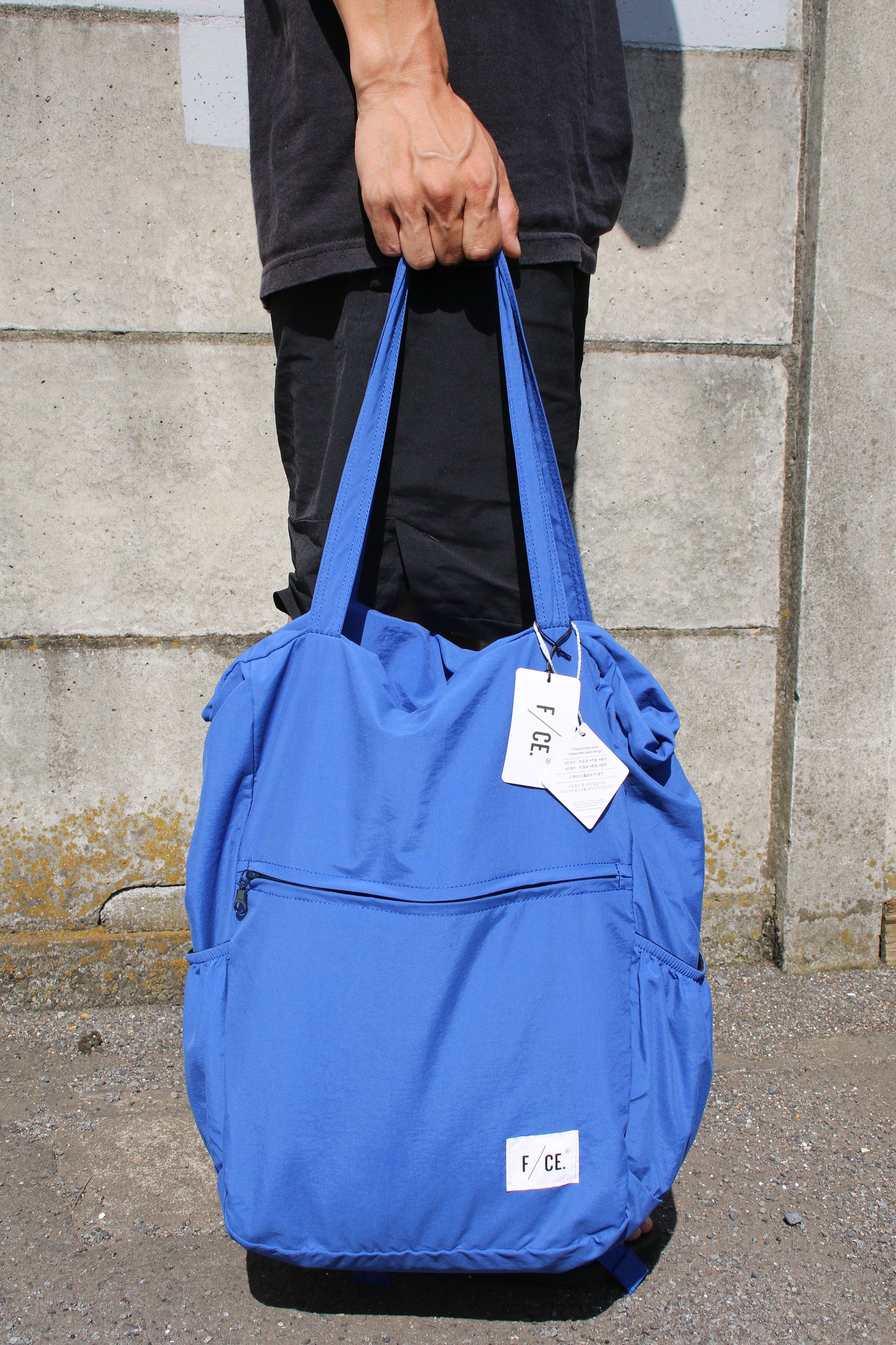 USED PACKABLE TOTE BLUE