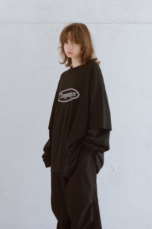 ESSAY LAYERED OVERSIZE LONG T-SHIRT - CERBERUS