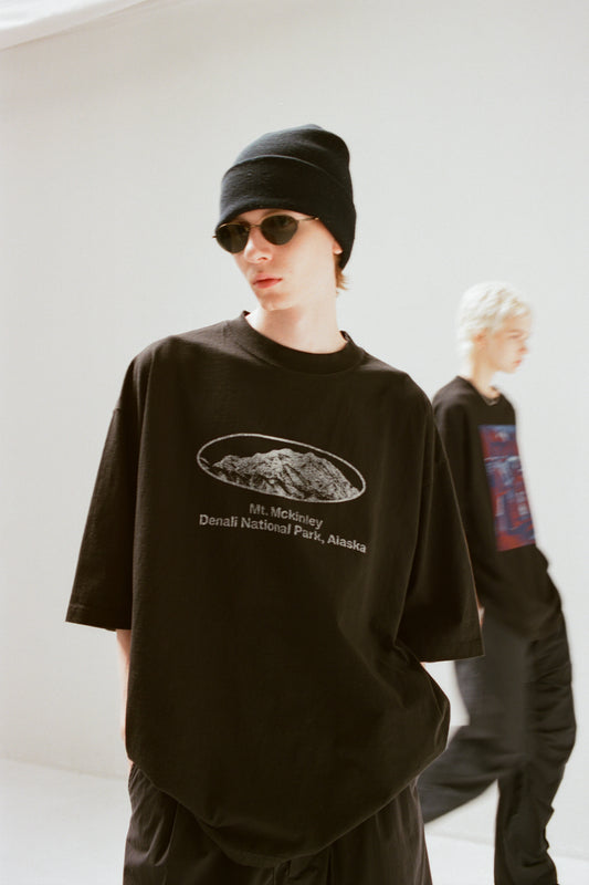 ESSAY PIGMENT DROPSHOULDER T-SHIRT - MT MCKINLEY