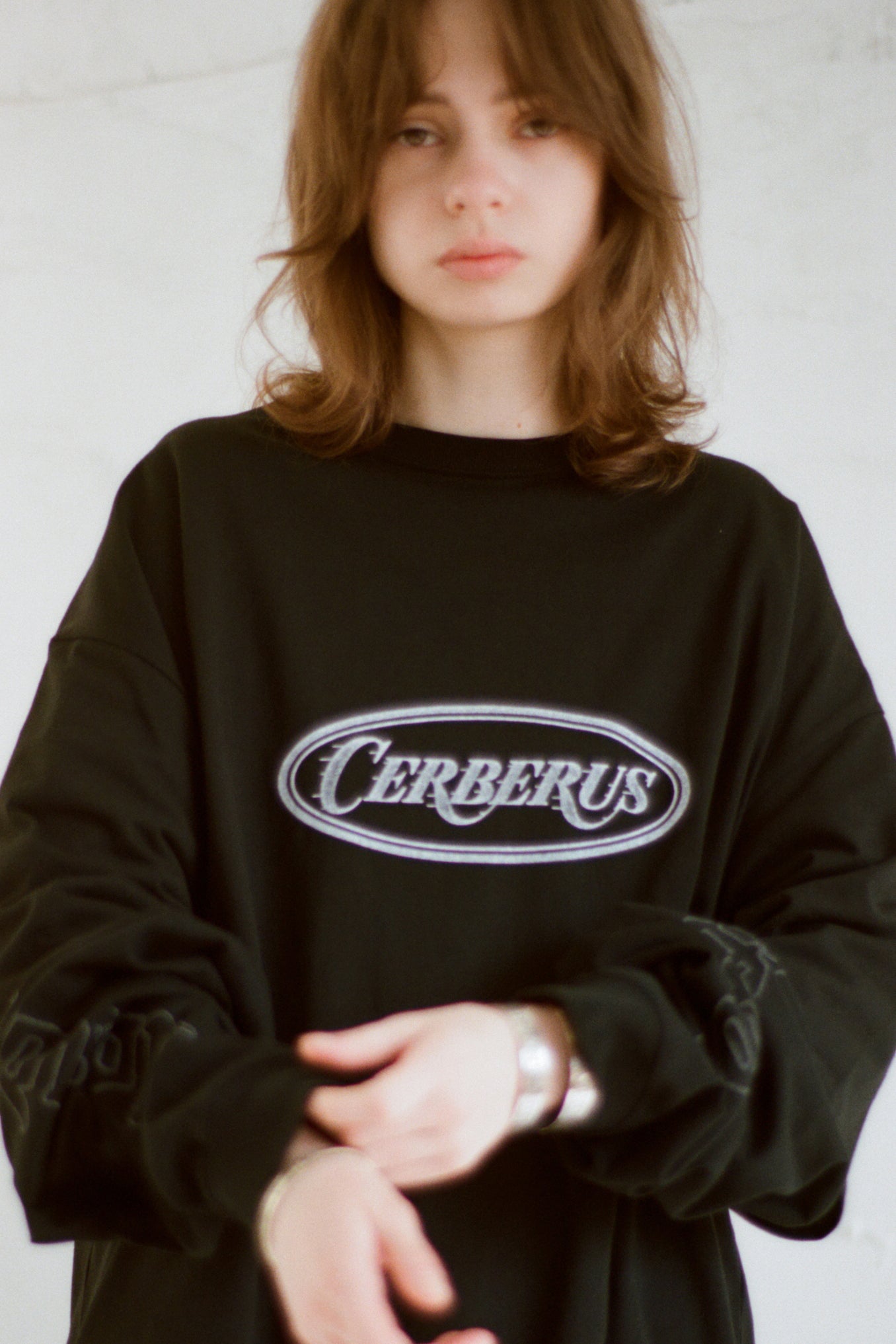 ESSAY LAYERED OVERSIZE LONG T-SHIRT - CERBERUS