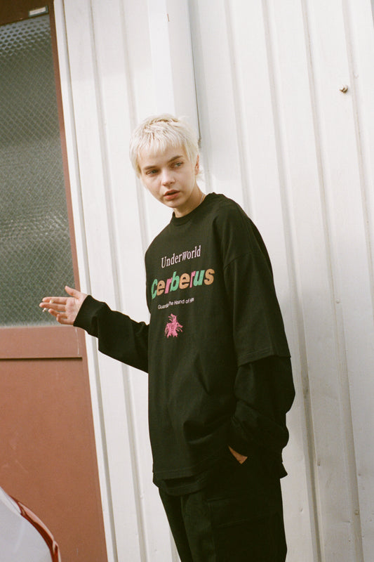 ESSAY LAYERED OVERSIZE LONG T-SHIRT - UNDERWORLD