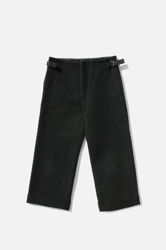 Yohji Yamamoto FEMME WOOL NYLON PANTS BLACK