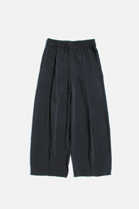 VOAAOV CUPRO TWILL PANTS - BLACK