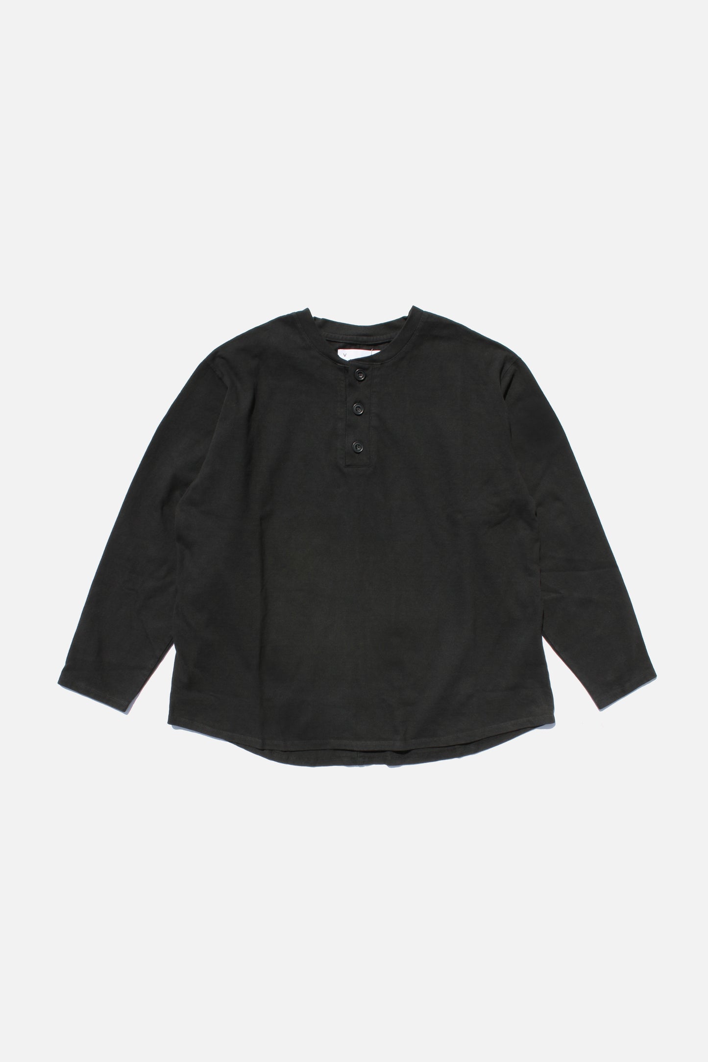 VOAAOV HEAVY JERSEY GARMENT DYE HENRY NECK PULLOVER