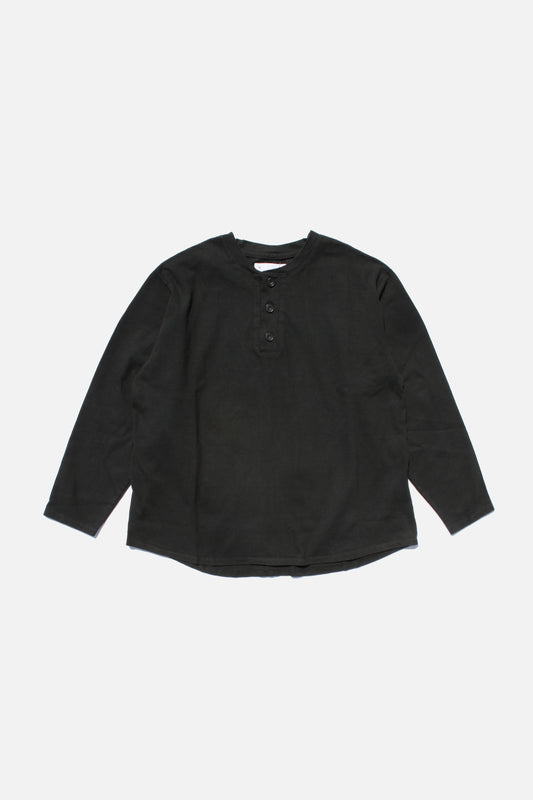 VOAAOV HEAVY JERSEY GARMENT DYE HENRY NECK PULLOVER