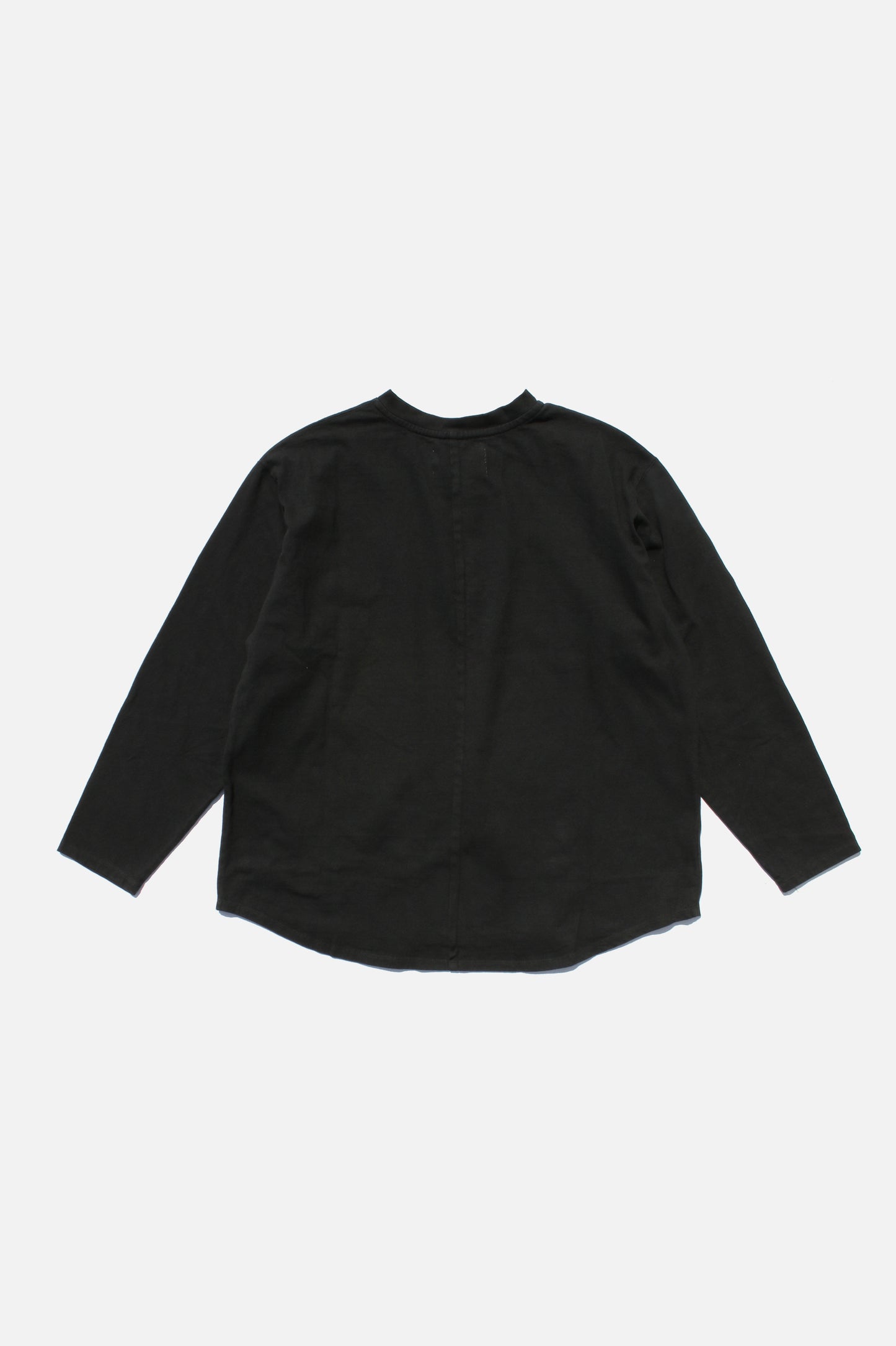 VOAAOV HEAVY JERSEY GARMENT DYE HENRY NECK PULLOVER