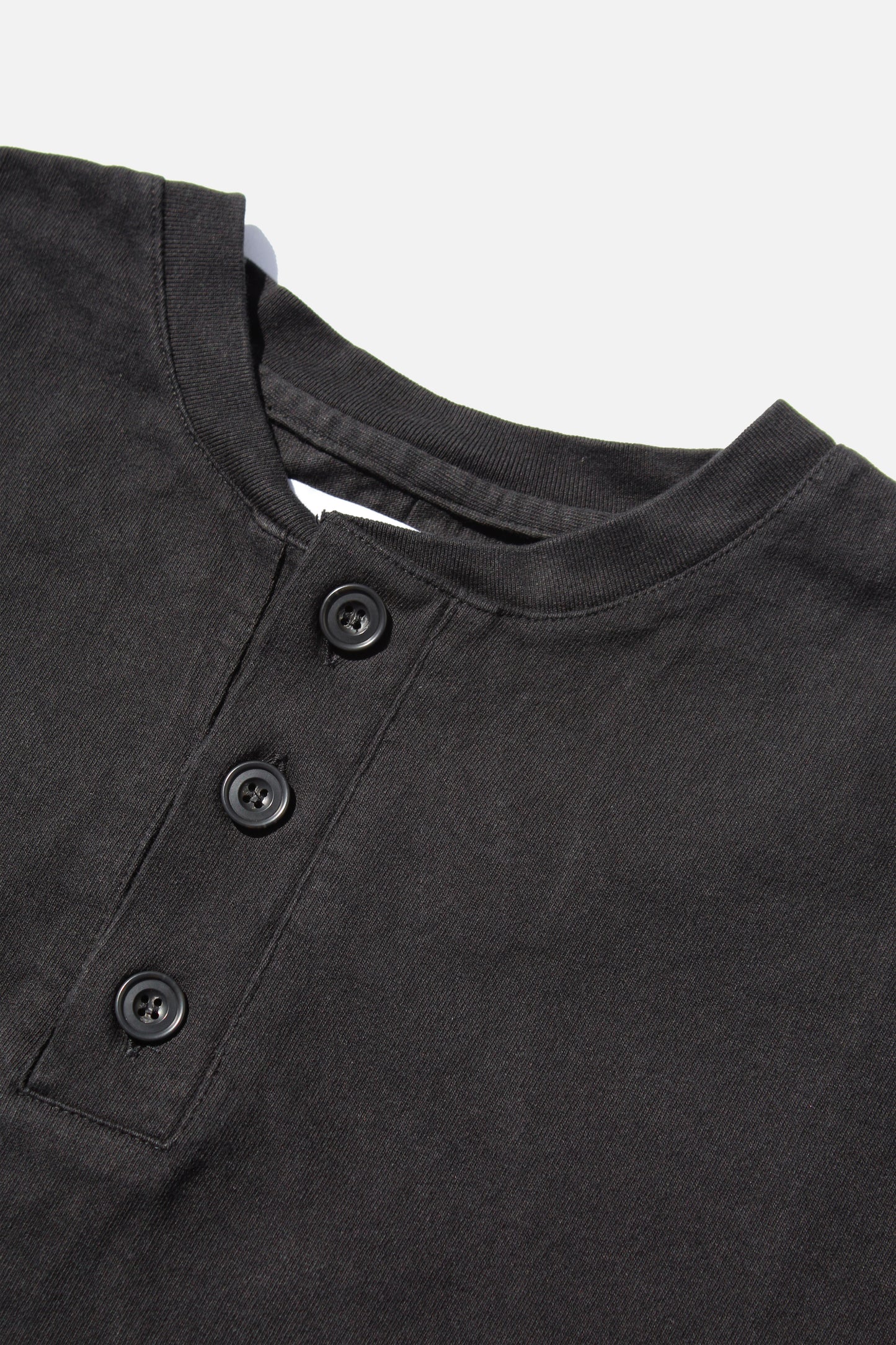 VOAAOV HEAVY JERSEY GARMENT DYE HENRY NECK PULLOVER