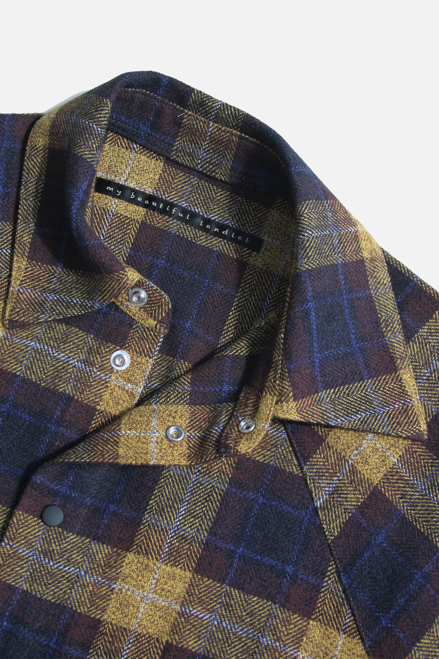 MY BEAUTIFUL LANDLET COTTON TWEED BIG POCKET SHIRT - YELLOW