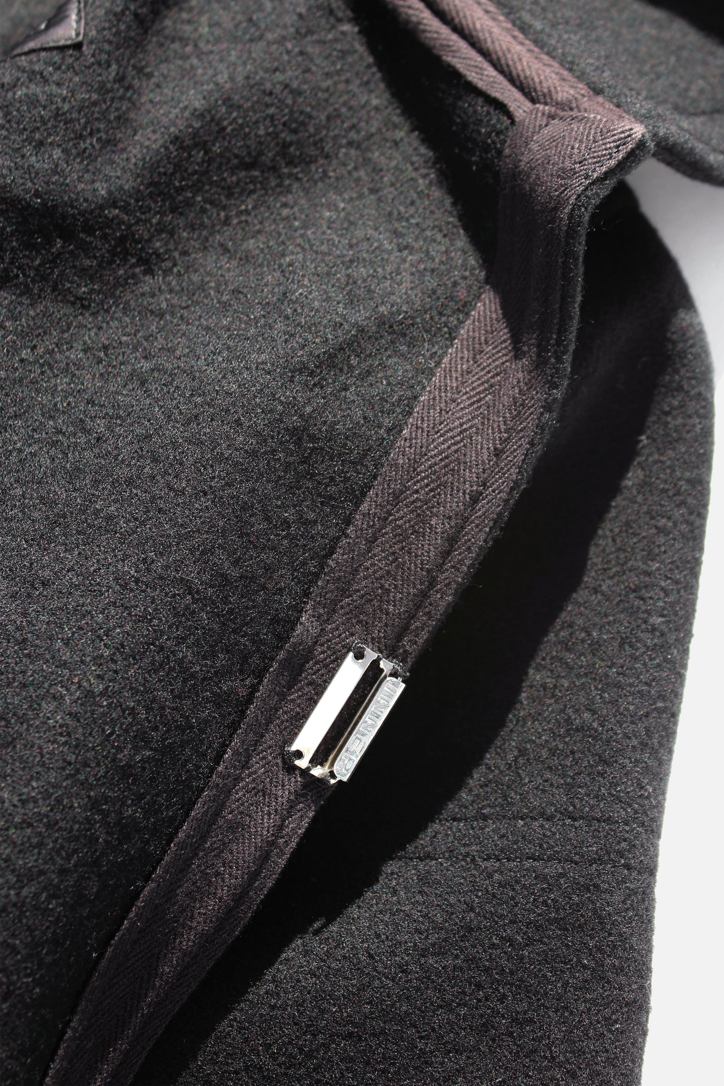 Y's BIG COLLAR LONG COAT BLACK