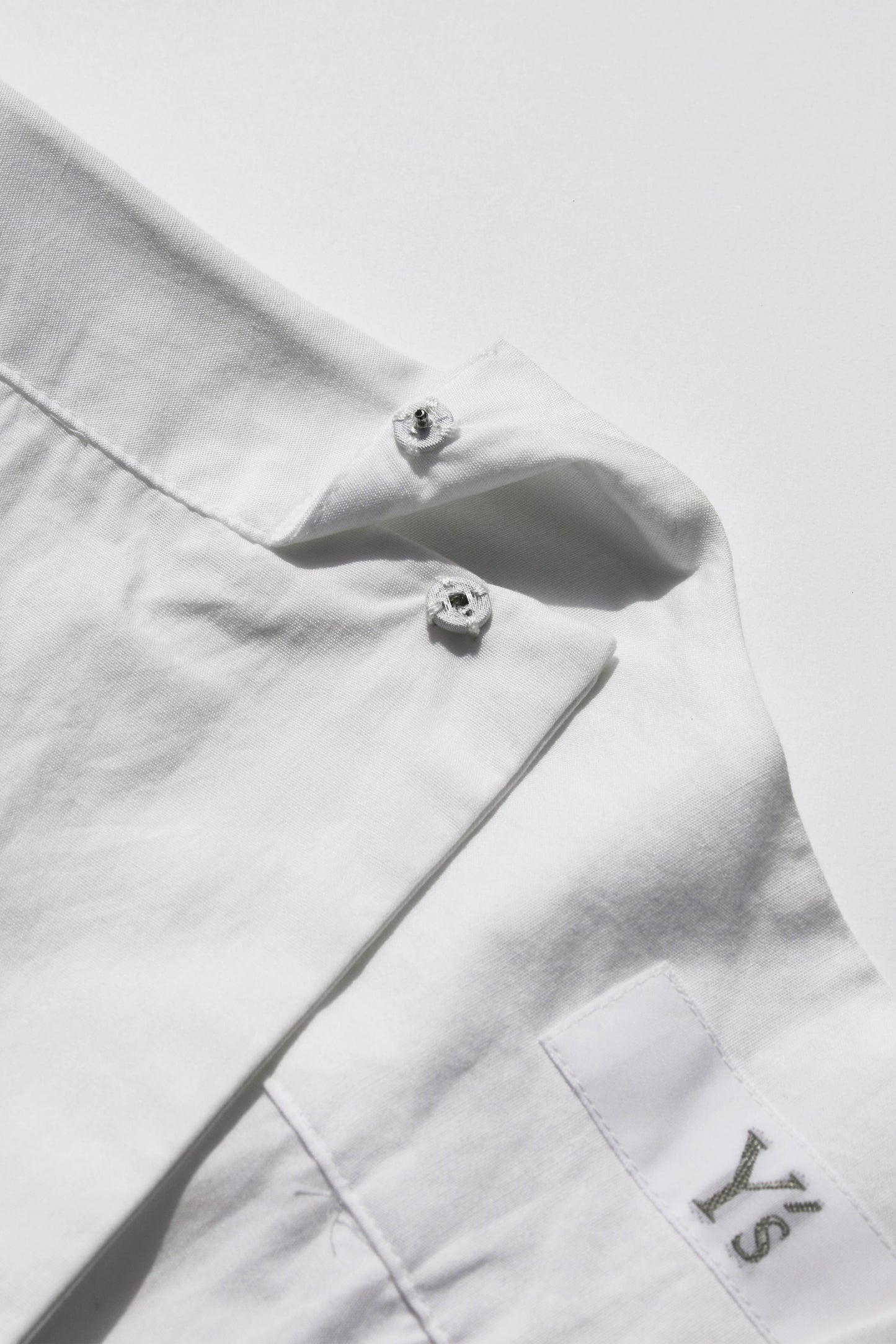 Y's V-NECK PULLOVER SHIRT WHITE