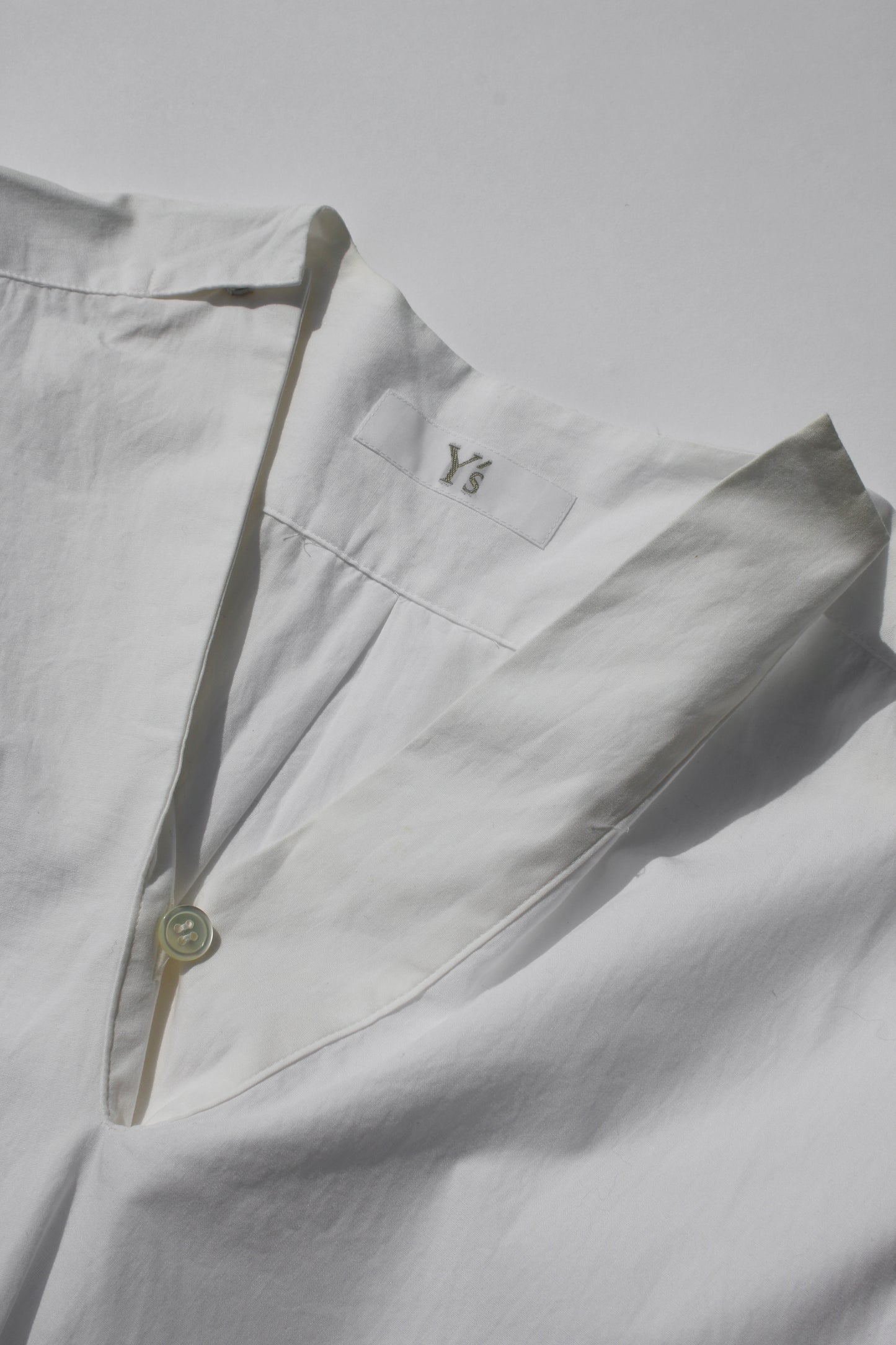 Y's V-NECK PULLOVER SHIRT WHITE