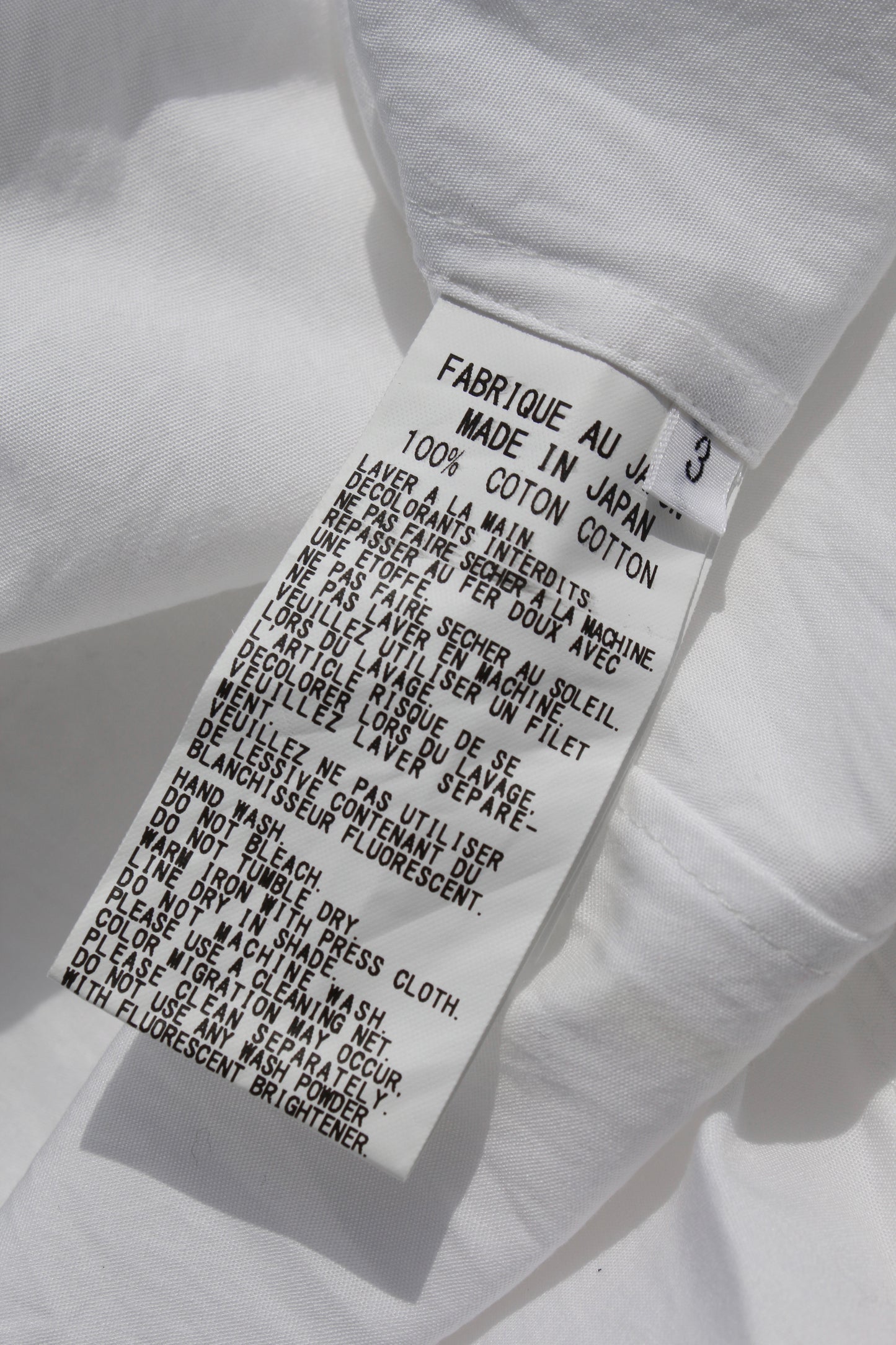 Y's V-NECK PULLOVER SHIRT WHITE