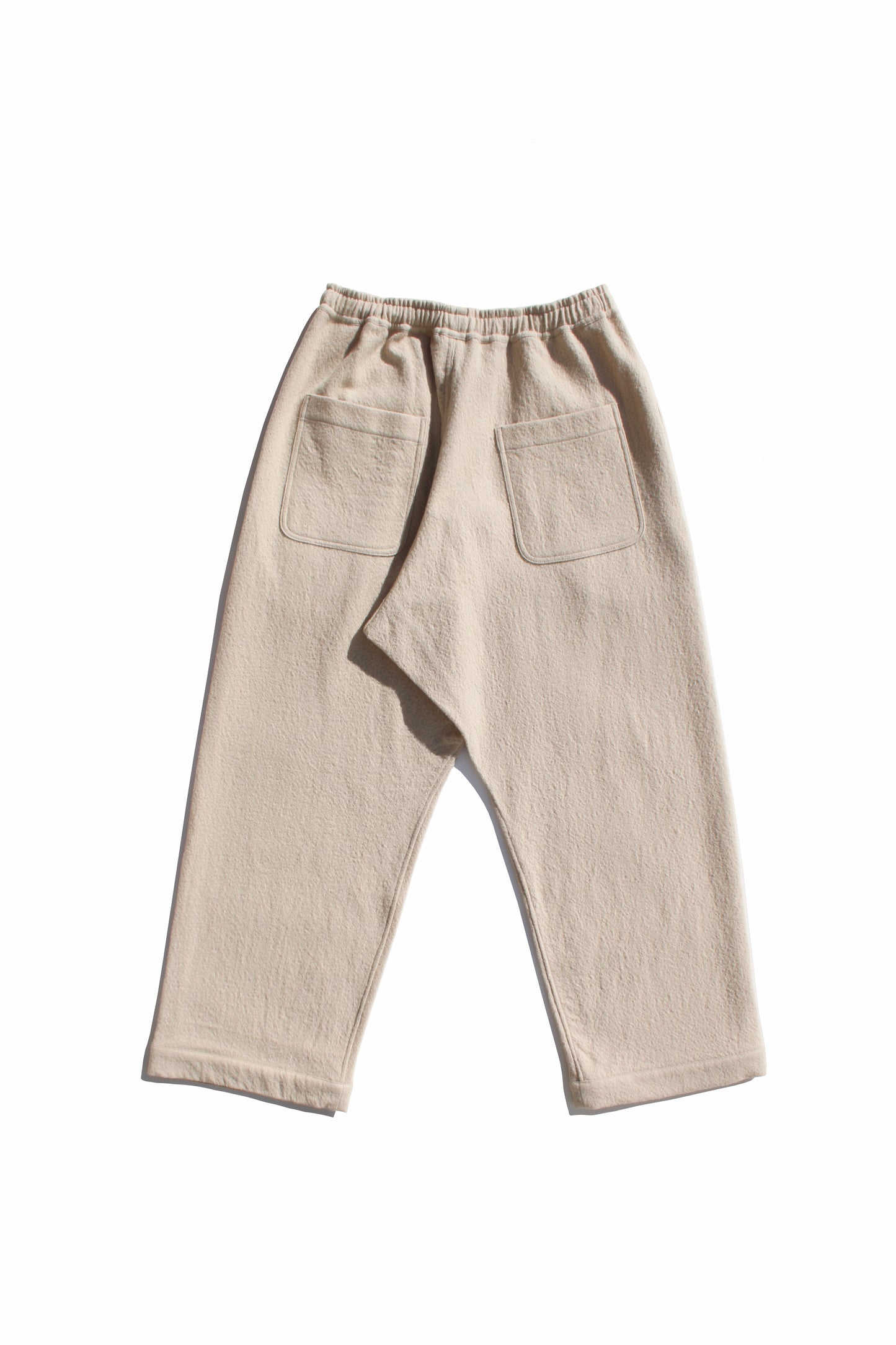 O PROJECT TEDDY WOOL TWILL JOGGING TROUSERS - BEIGE