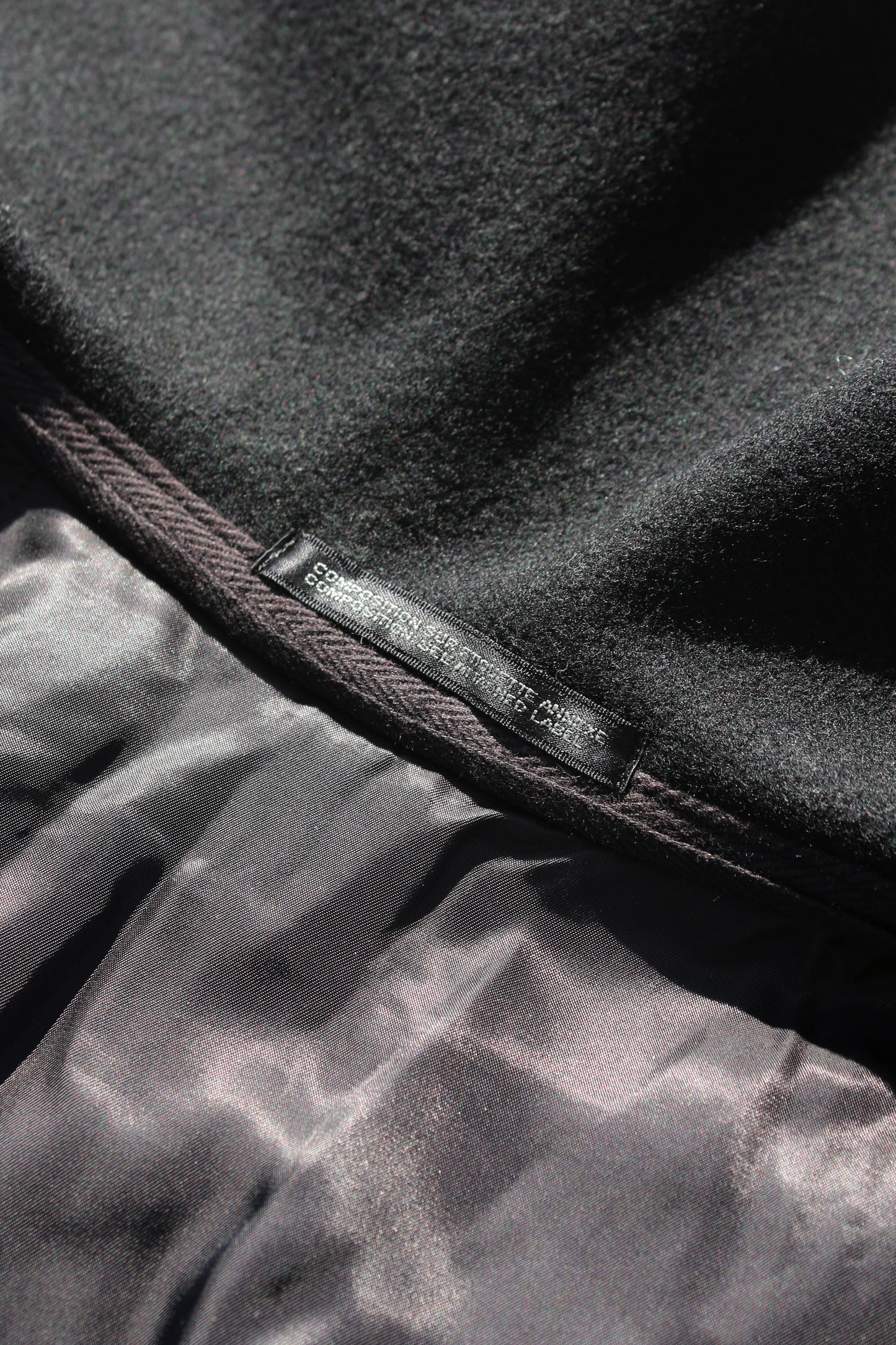 Y's BIG COLLAR LONG COAT BLACK