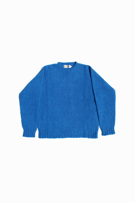 NOR’EASTERLY SCOTLAND II 2PLY RAGLAN CREW KNIT - NEW BRIGHT BLUE