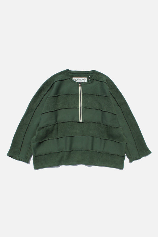MY BEAUTIFUL LANDLET NAPPING BRUSHED FRENCH TERRY PULLOVER - GREEN