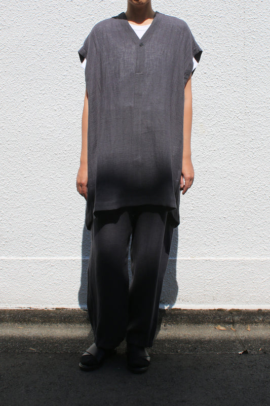 O PROJECT PANAMA MESH CLOTH TUNIC - ANTHRACITE