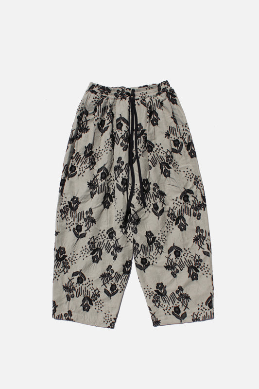 MY BEAUTIFUL LANDLET ORIGINAL FLOWER JACQUARD EASY PANTS - BEIGE