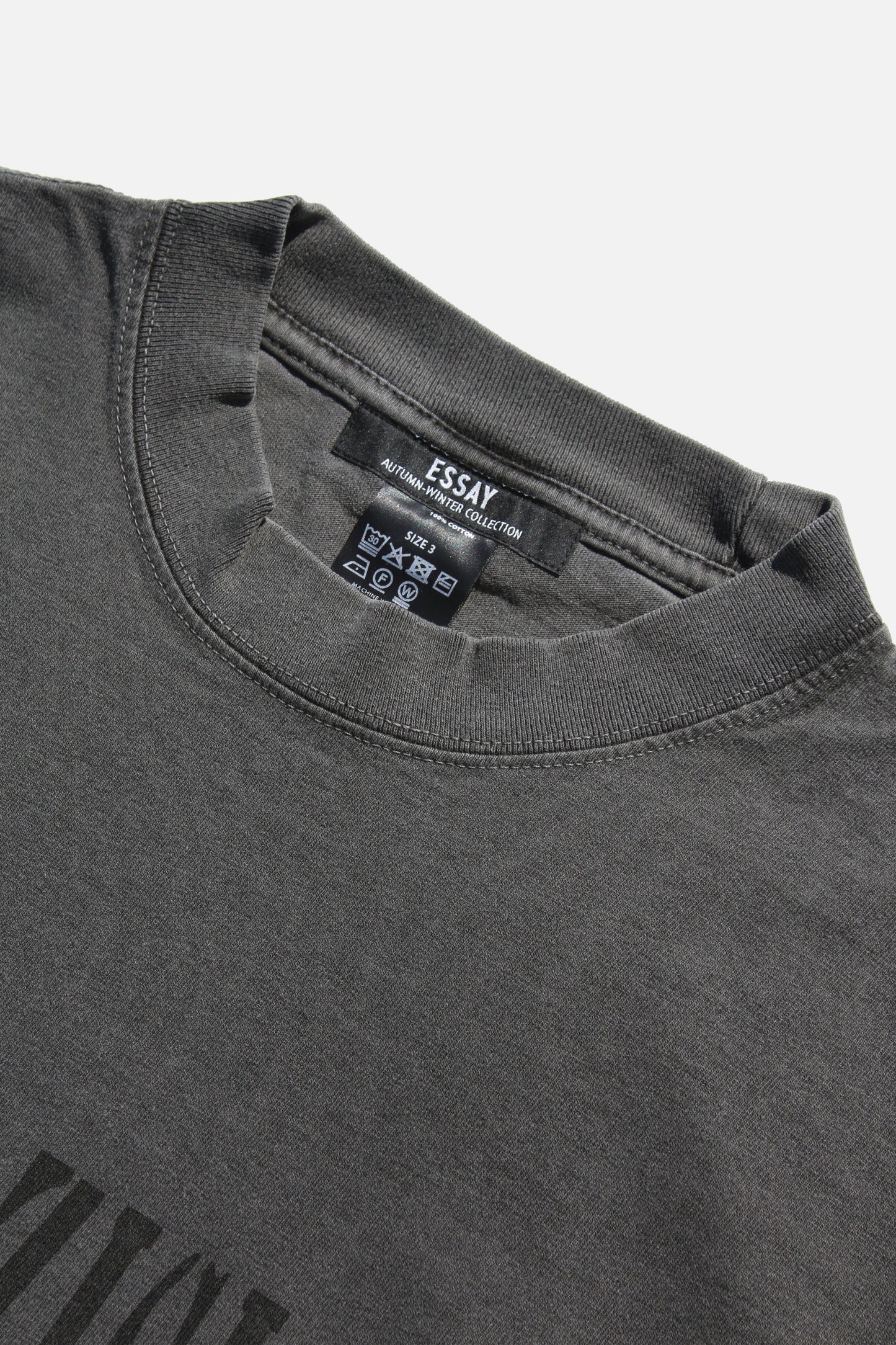 ESSAY PIGMENT DROPSHOULDER LONG T-SHIRT - ALCATRAZ