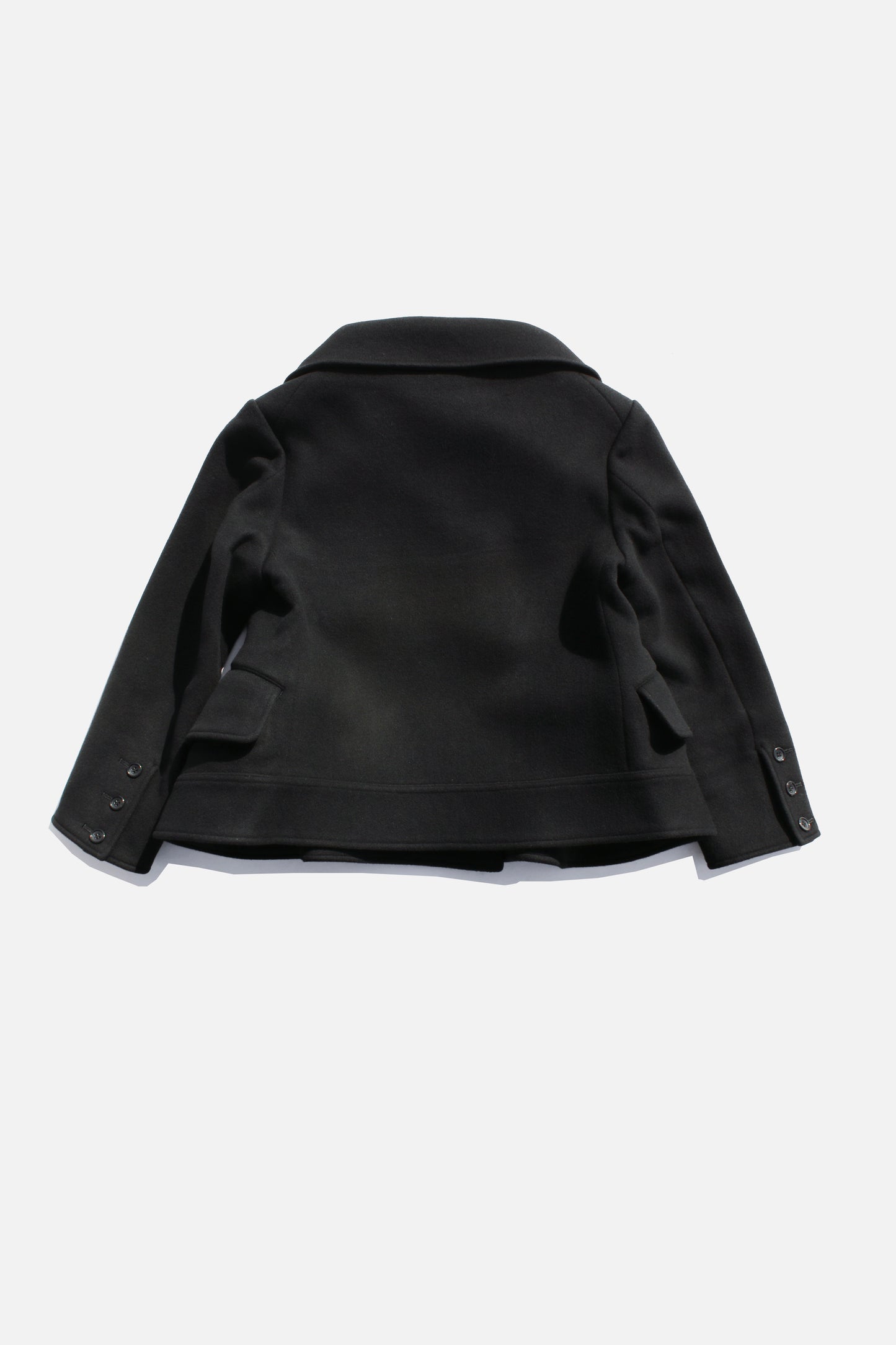 Yohji Yamamoto FEMME WOOL CASHMERE SHORT COAT BLACK