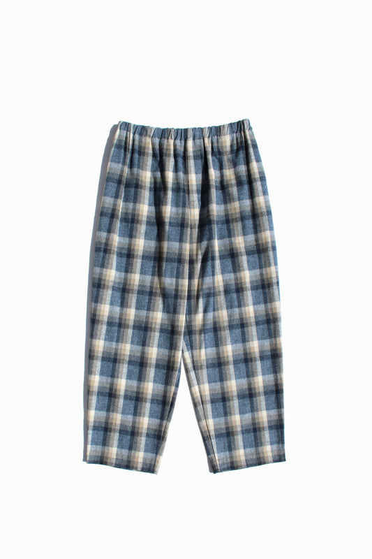 BASISBROEK REOVERT PANTS - BEIGE CHECK / BLUE CHECK