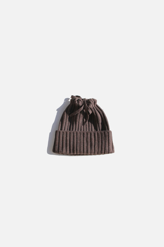 VOAAOV KNIT BEANIE - BROWN