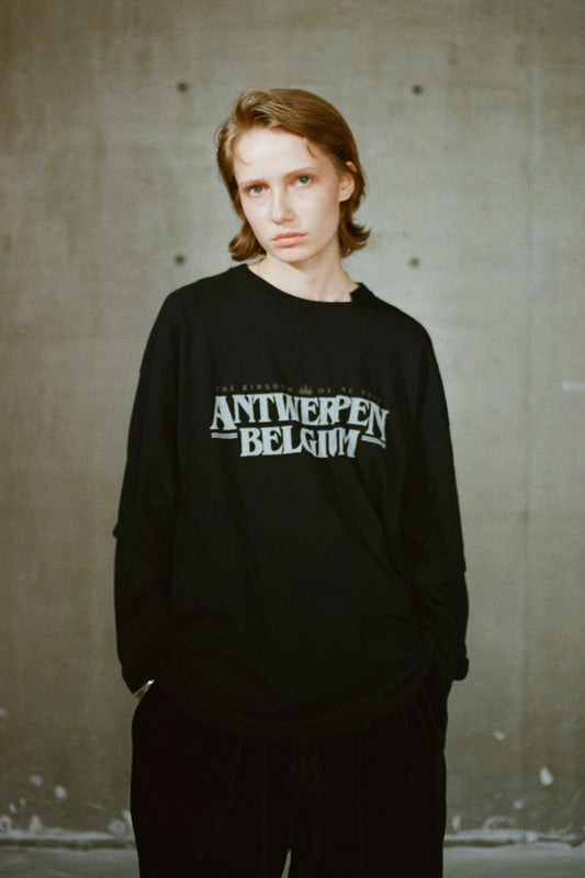 ESSAY CUT UP LONG LAYER T-SHIRT - ANTWERPEN BLACK