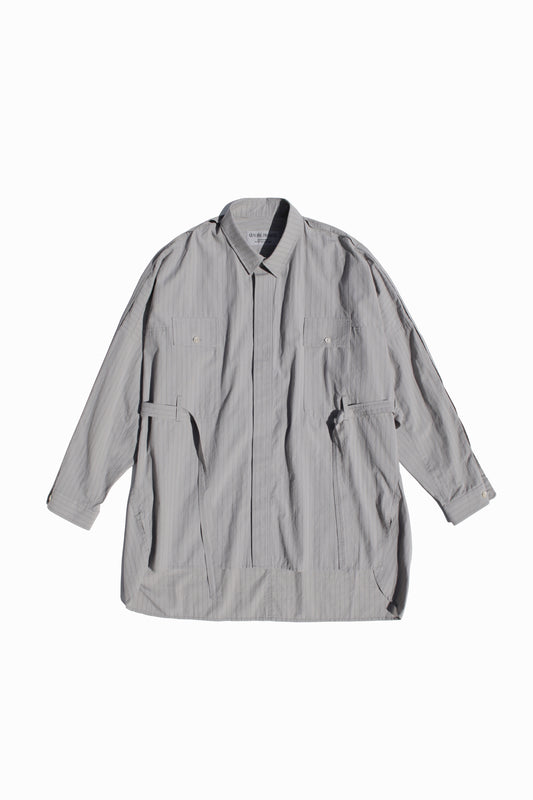 ESSAY DRAPE SHIRT - GREY STRIPE