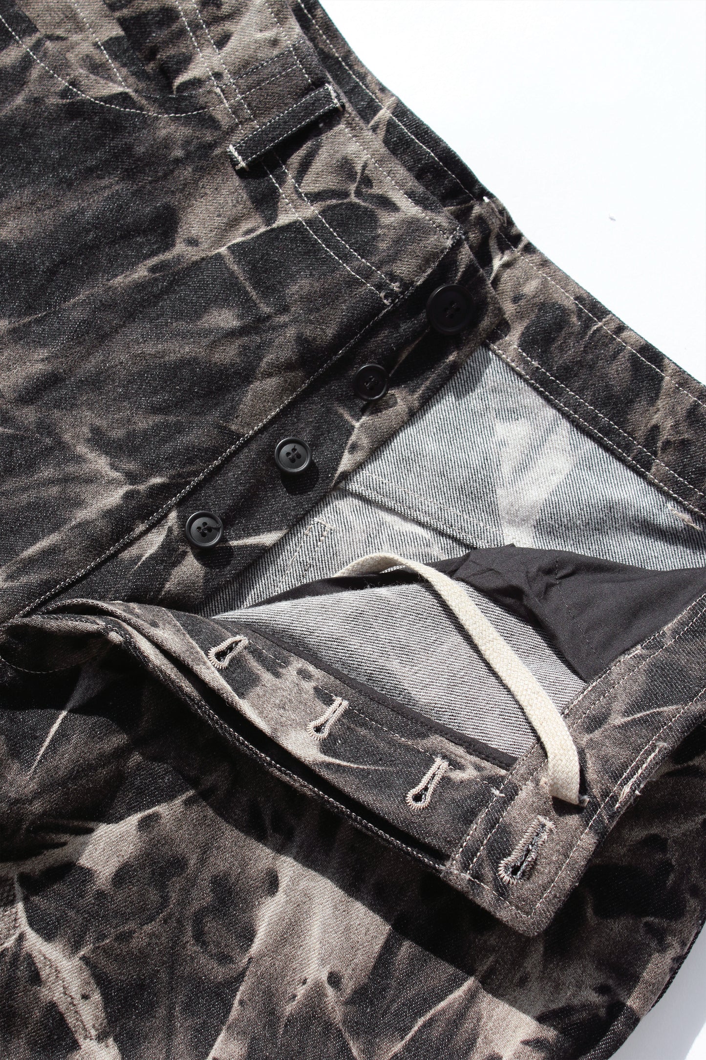 O PROJECT BLEACHED SHADOW DENIM TROUSERS