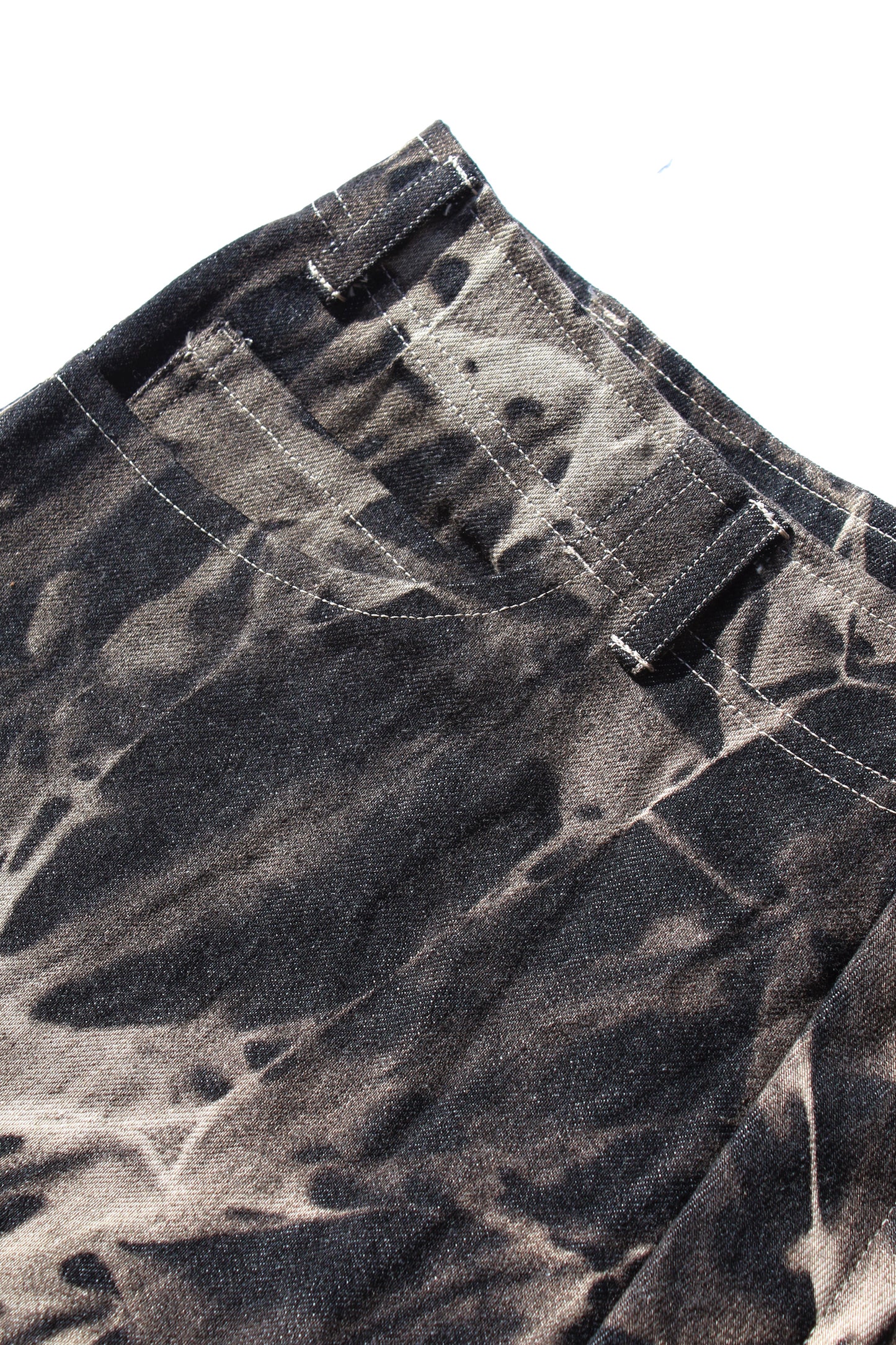 O PROJECT BLEACHED SHADOW DENIM TROUSERS