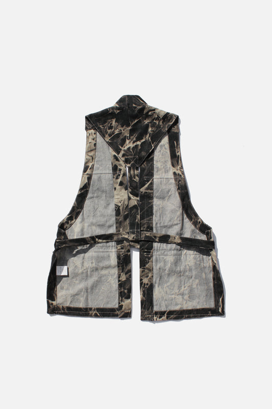 O PROJECT BLEACHED SHADOW DENIM VEST