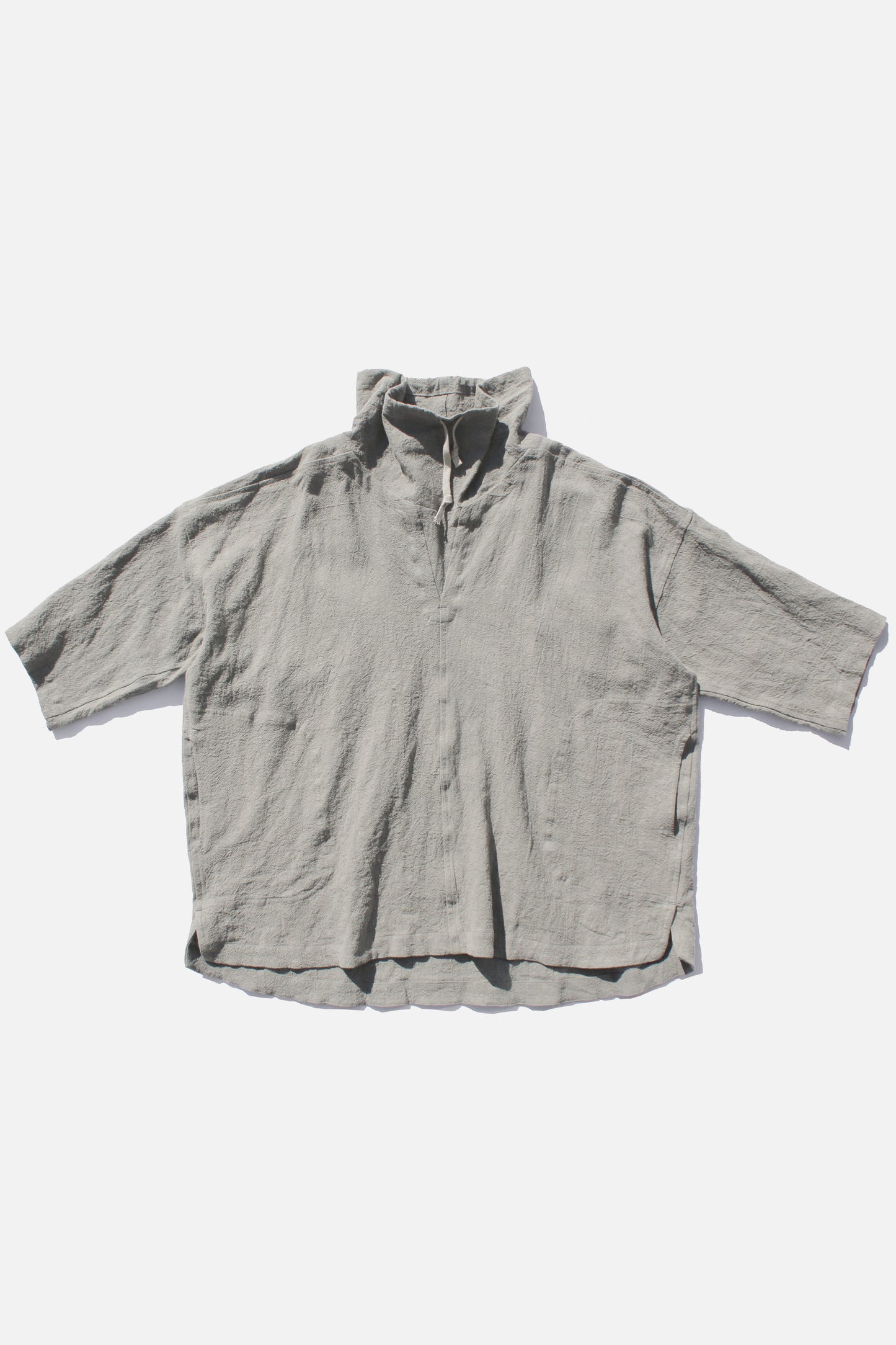 O PROJECT NAT DYED LT CANVAS PULLOVER SHIRT - LIGHT SUMI