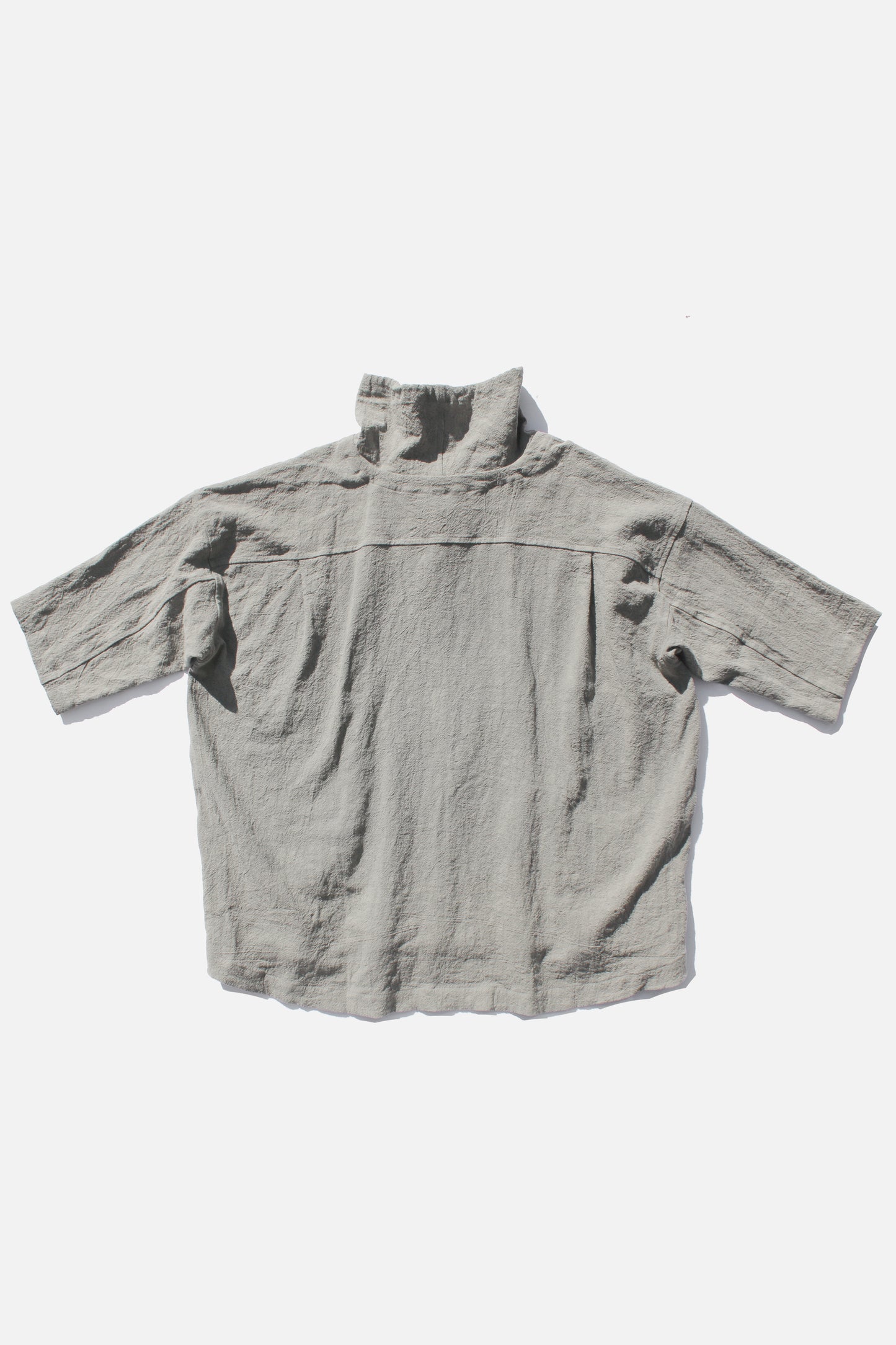 O PROJECT NAT DYED LT CANVAS PULLOVER SHIRT - LIGHT SUMI