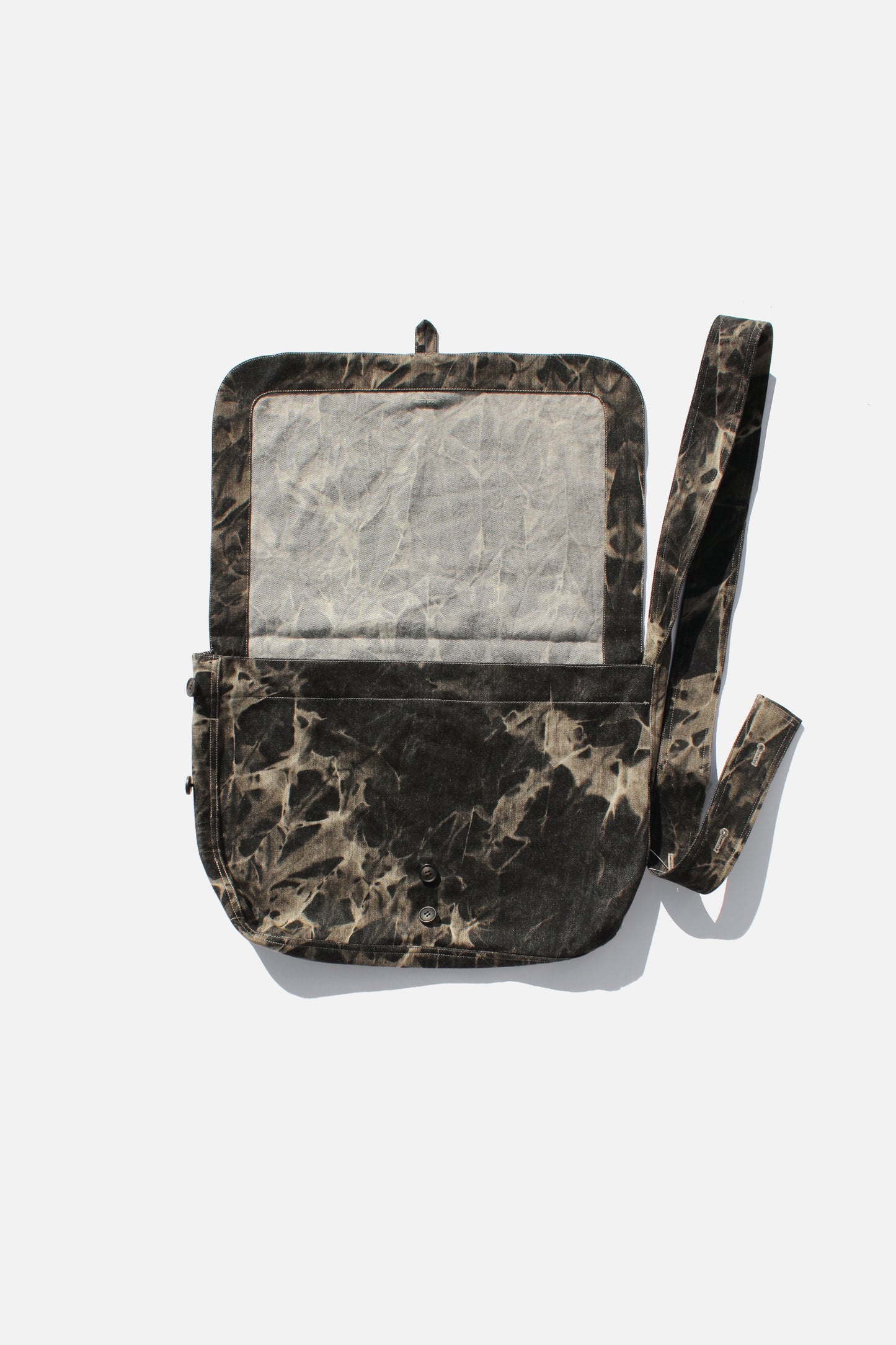 O PROJECT BLEACHED SHADOW DENIM CARRIER BAG