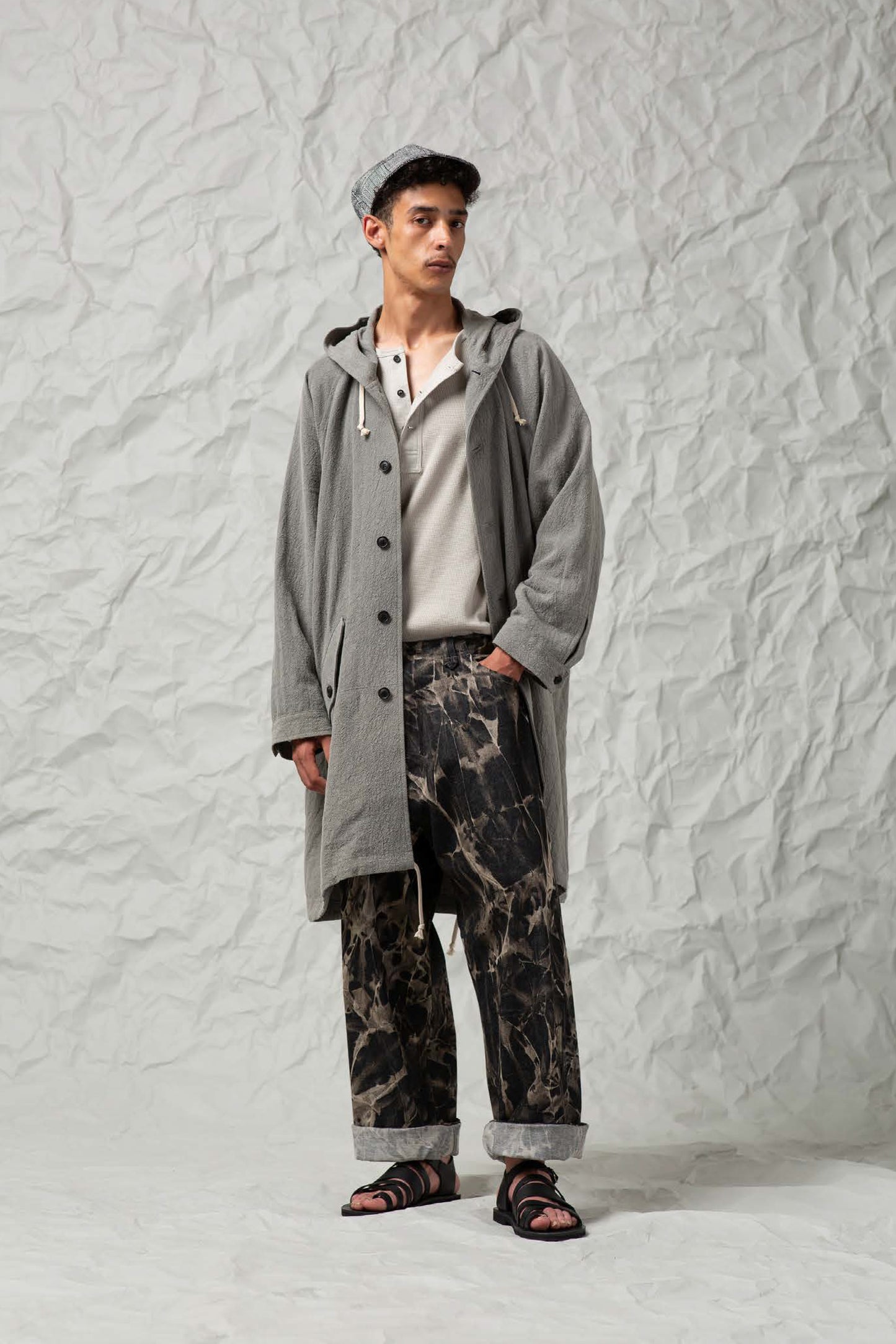 O PROJECT BLEACHED SHADOW DENIM TROUSERS