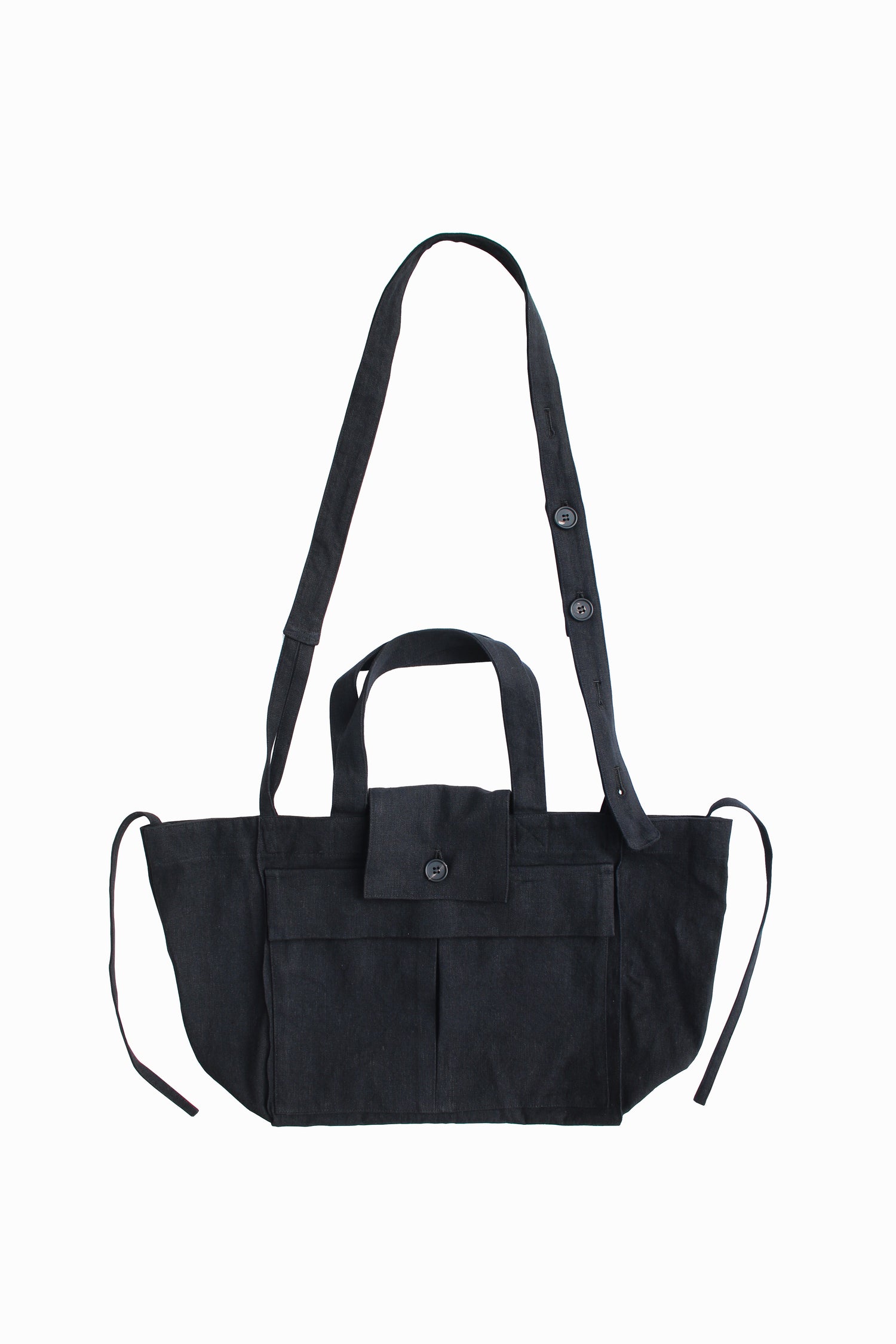 O PROJECT CANVAS 2WAY SMALL CARRIER BAG - BLACK