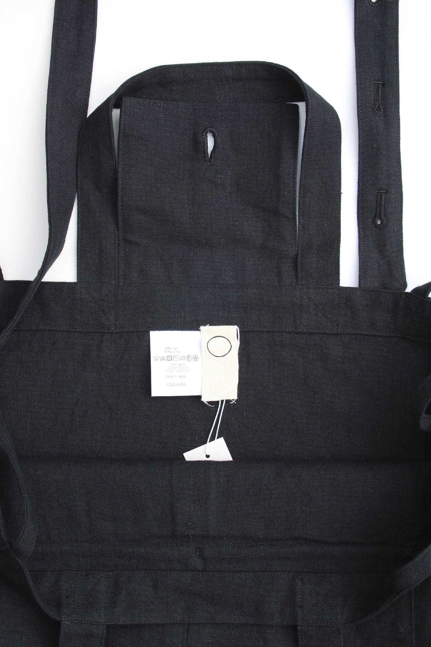 O PROJECT CANVAS 2WAY SMALL CARRIER BAG - BLACK