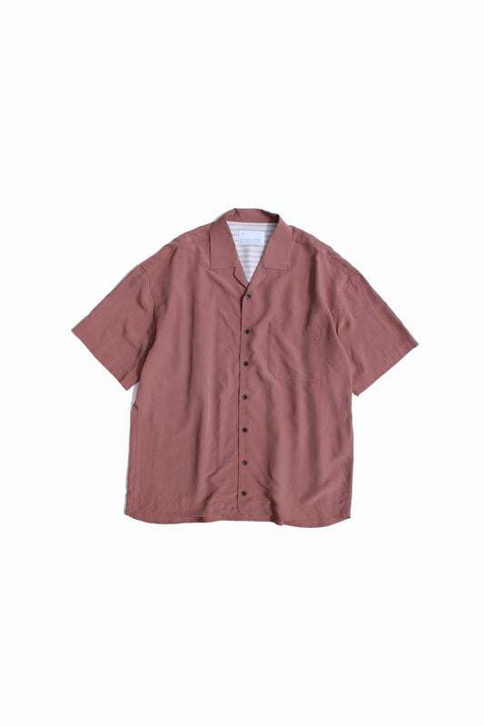 VOAAOV SOFT DRAPE MODAL SS SHIRT - PINK