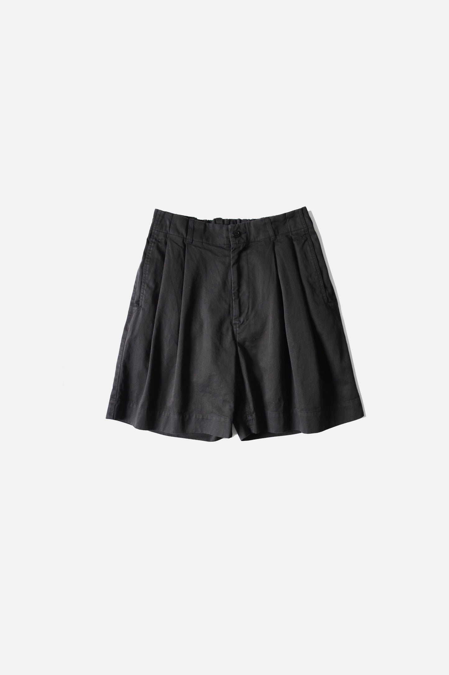 VOAAOV HIGH DENSITY TWILL SHORTS - BLACK