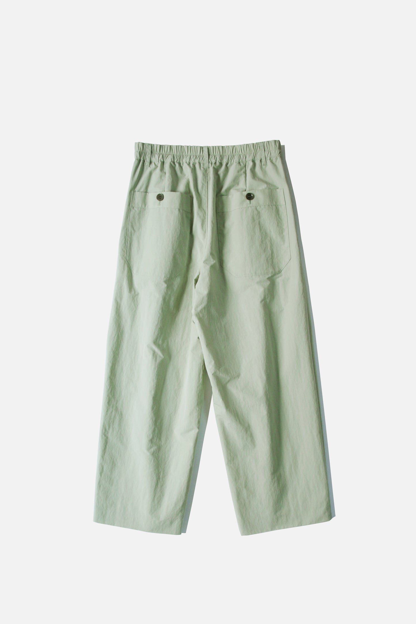 VOAAOV SUPIMA COTTON x NYLON TYPEWRITER PANTS - LIGHT GREEN