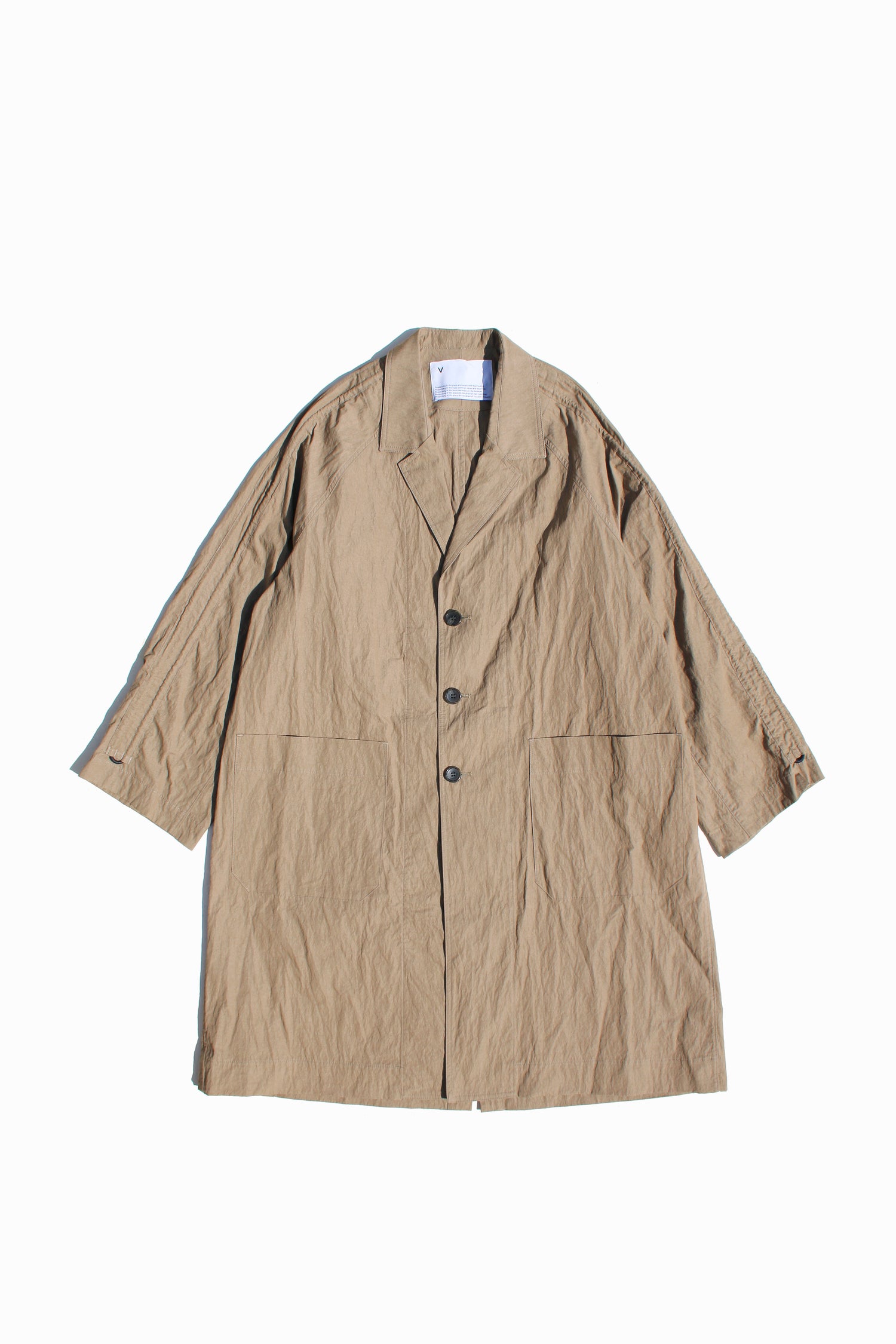 VOAAOV】 cotton × nylon rudeback half shop coat-