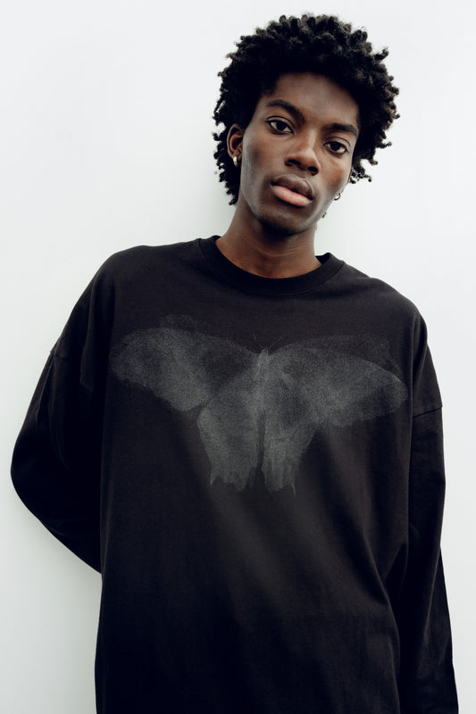 ESSAY OVERSIZE  LONG T-SHIRT - BUTTERFLY