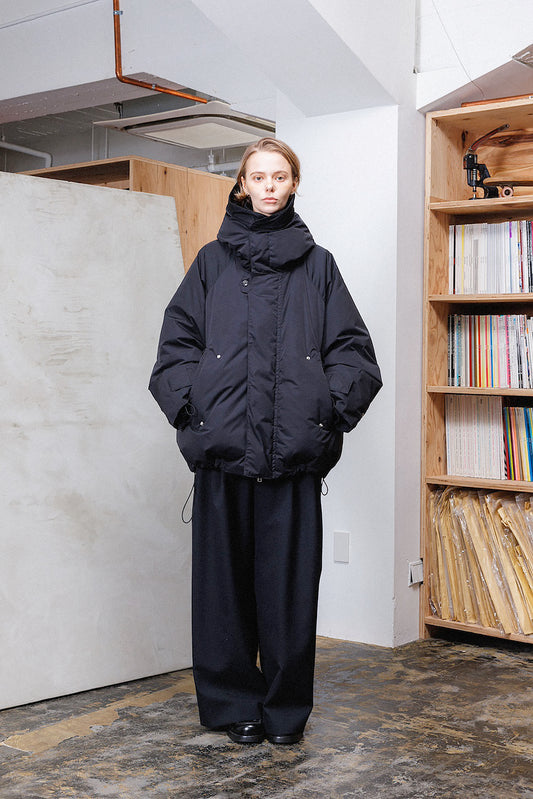 VOAAOV KAWADA DOWN NYLON JACKET - BLACK