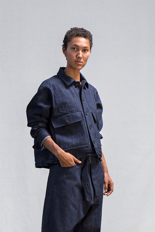 O PROJECT ORGANIC SELVEDGE DENIM JACKET - INDIGO